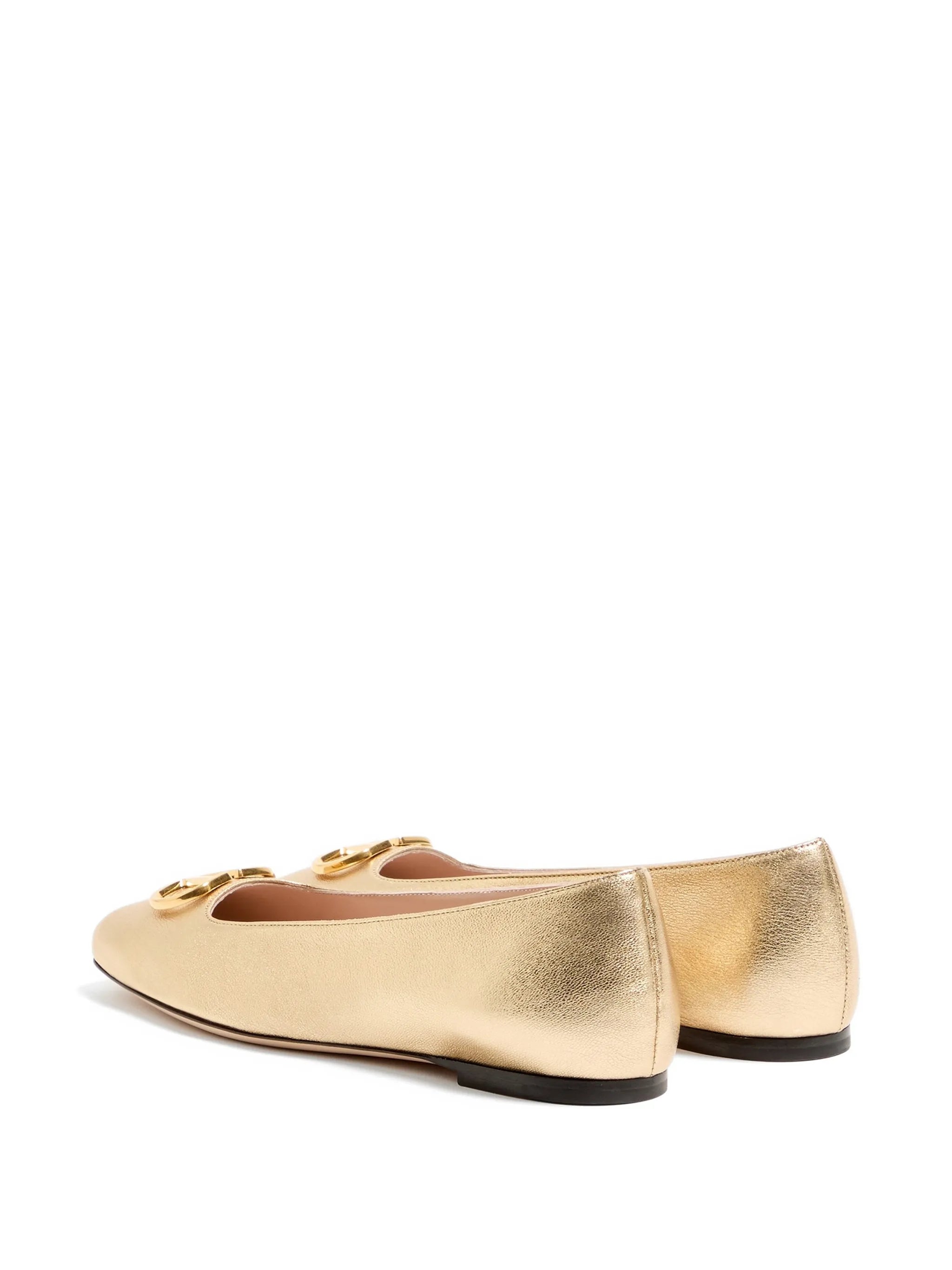 Vlogo signature ballerinas in laminated nappa leather