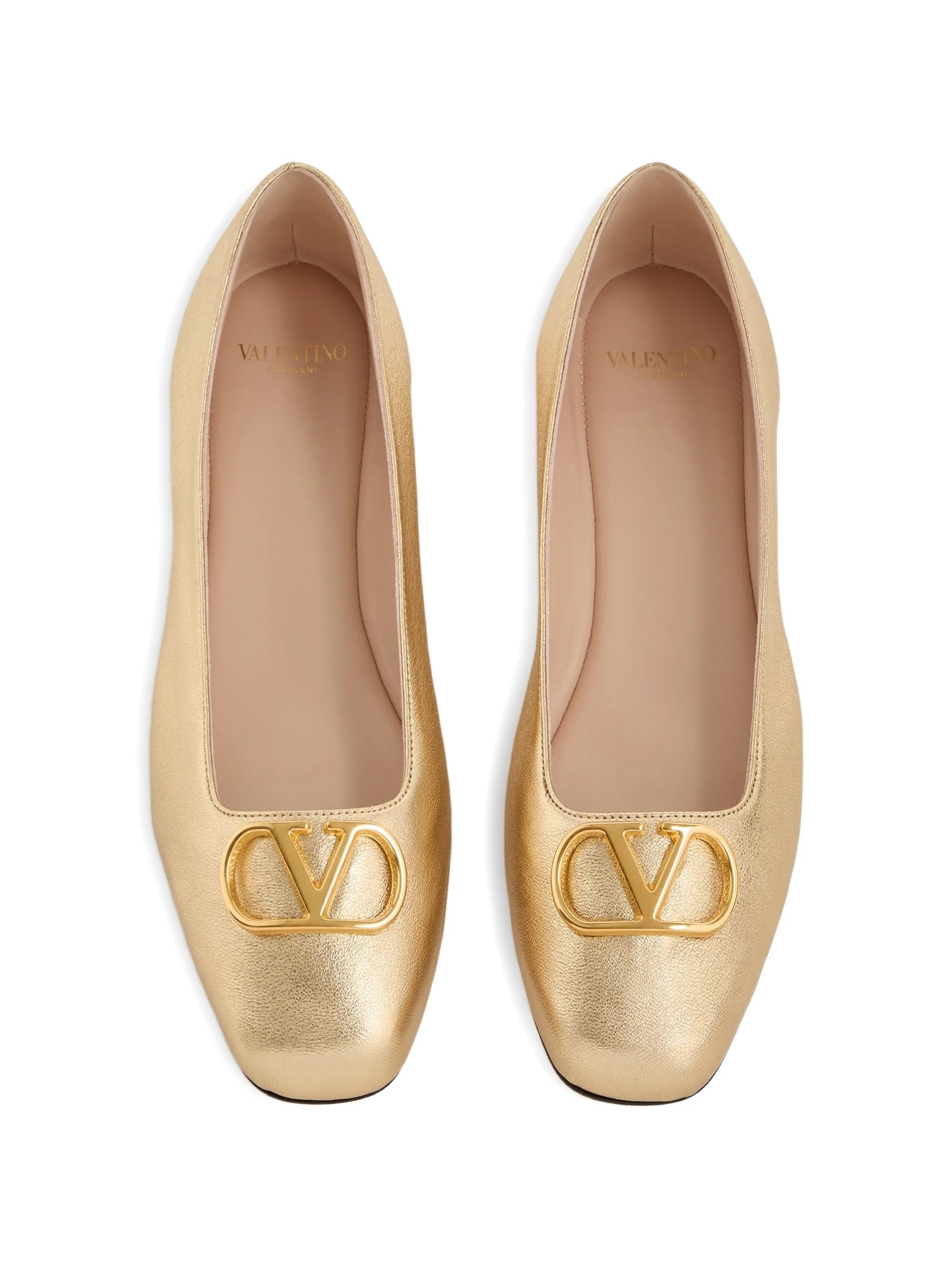 Vlogo signature ballerinas in laminated nappa leather
