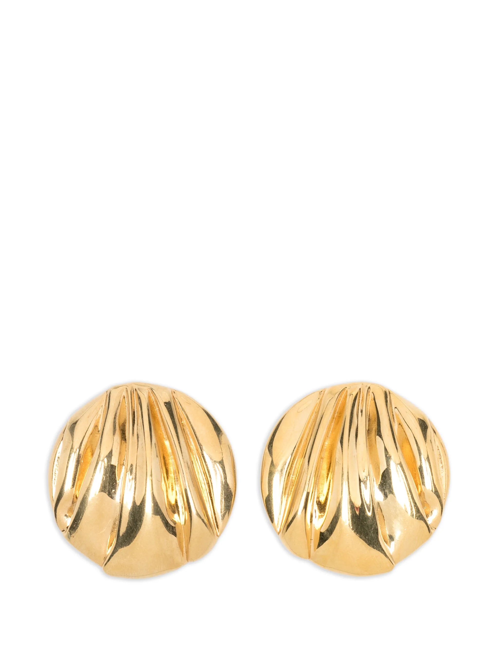 Chloé Pleats round earrings
