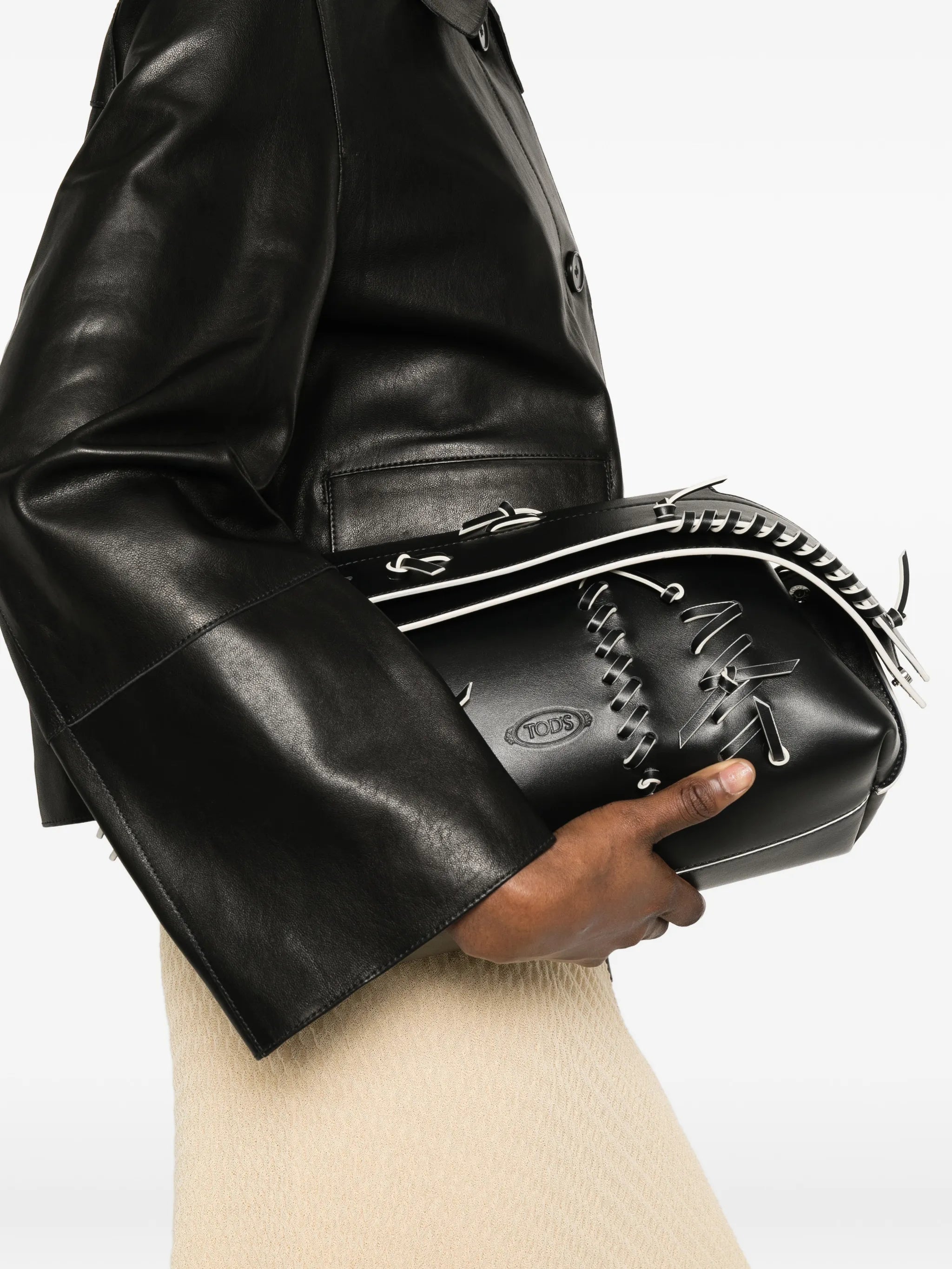 small leather clutch bag
