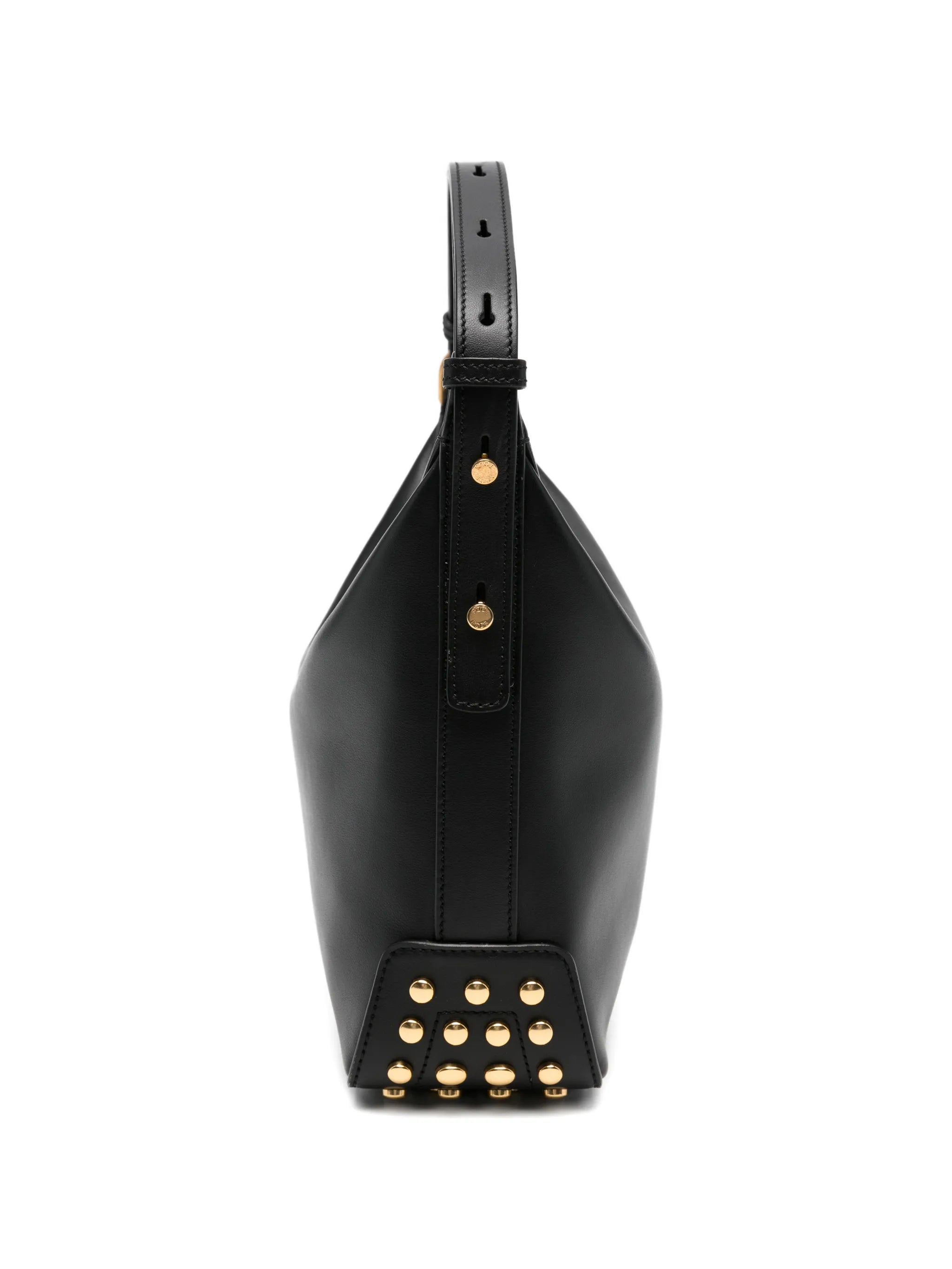 metal-stud leather tote bag