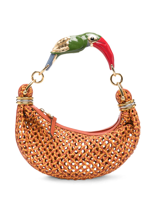 woven leather tote bag