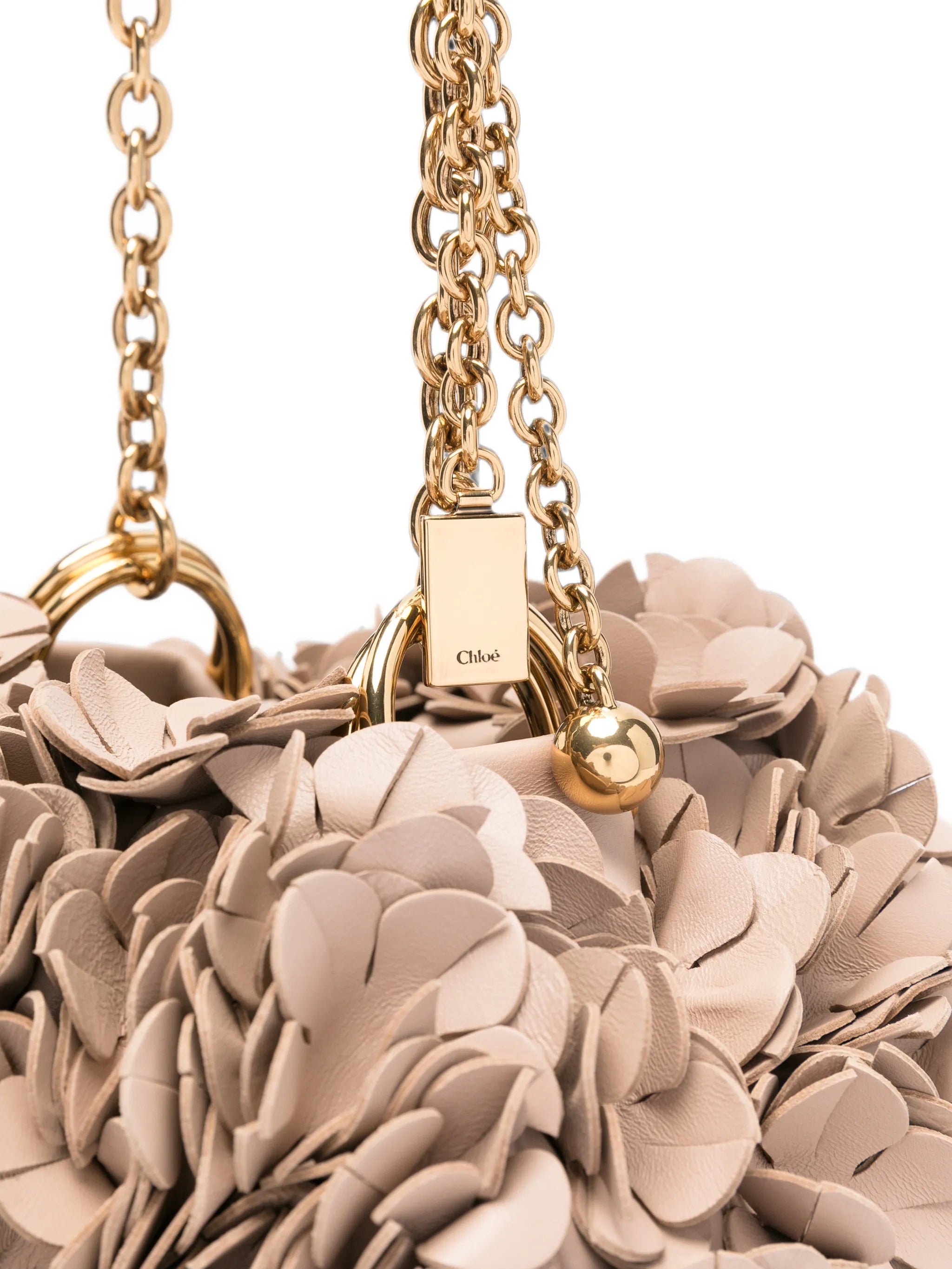 Plissé leather shoulder bag