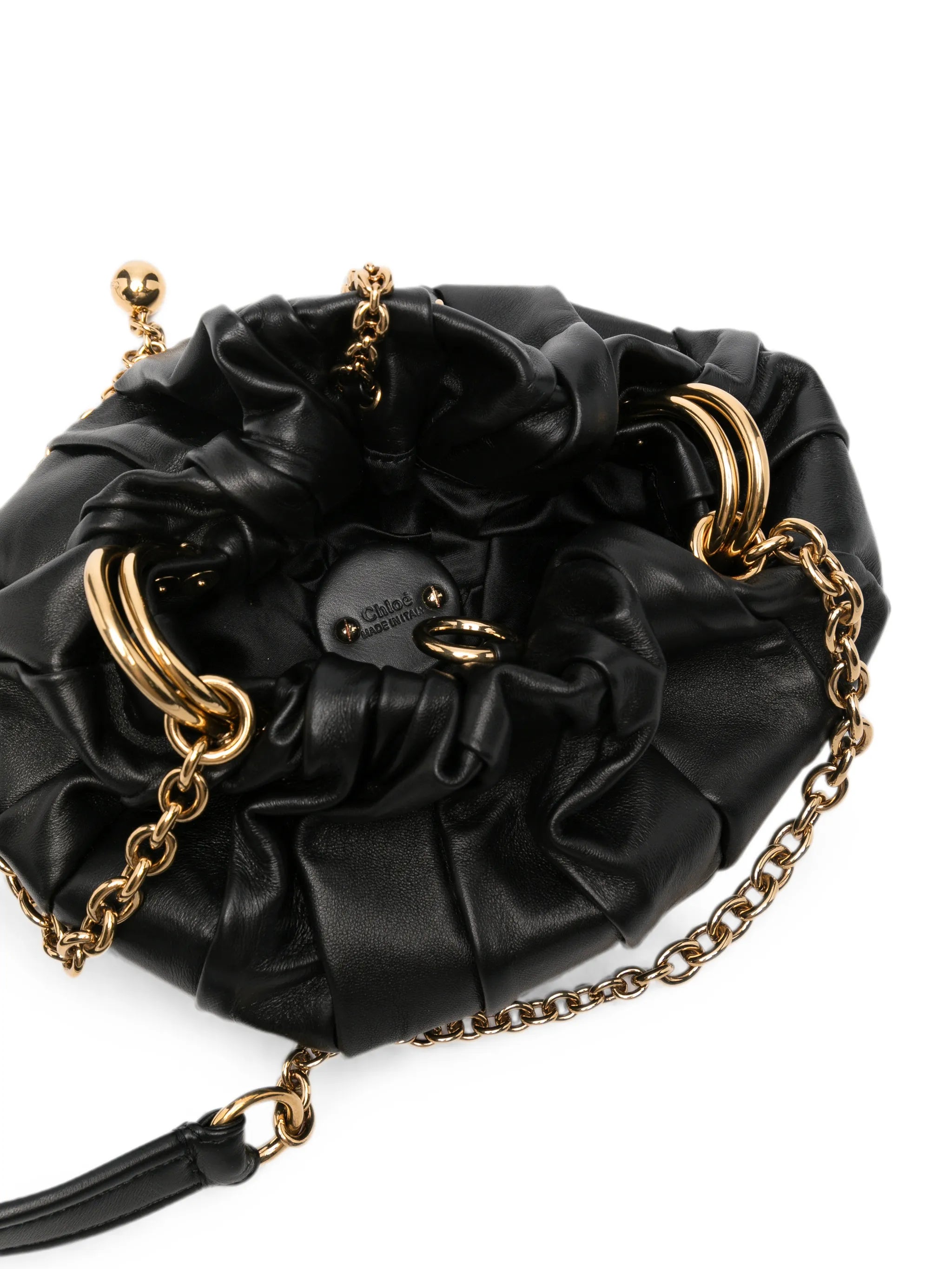 Plissé pleated shoulder bag
