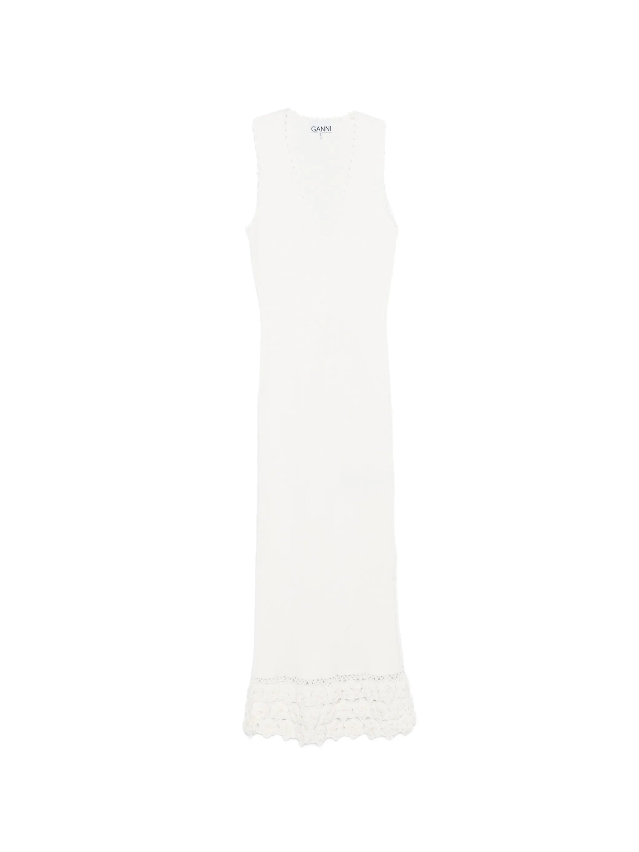 crochet V-neck long dress