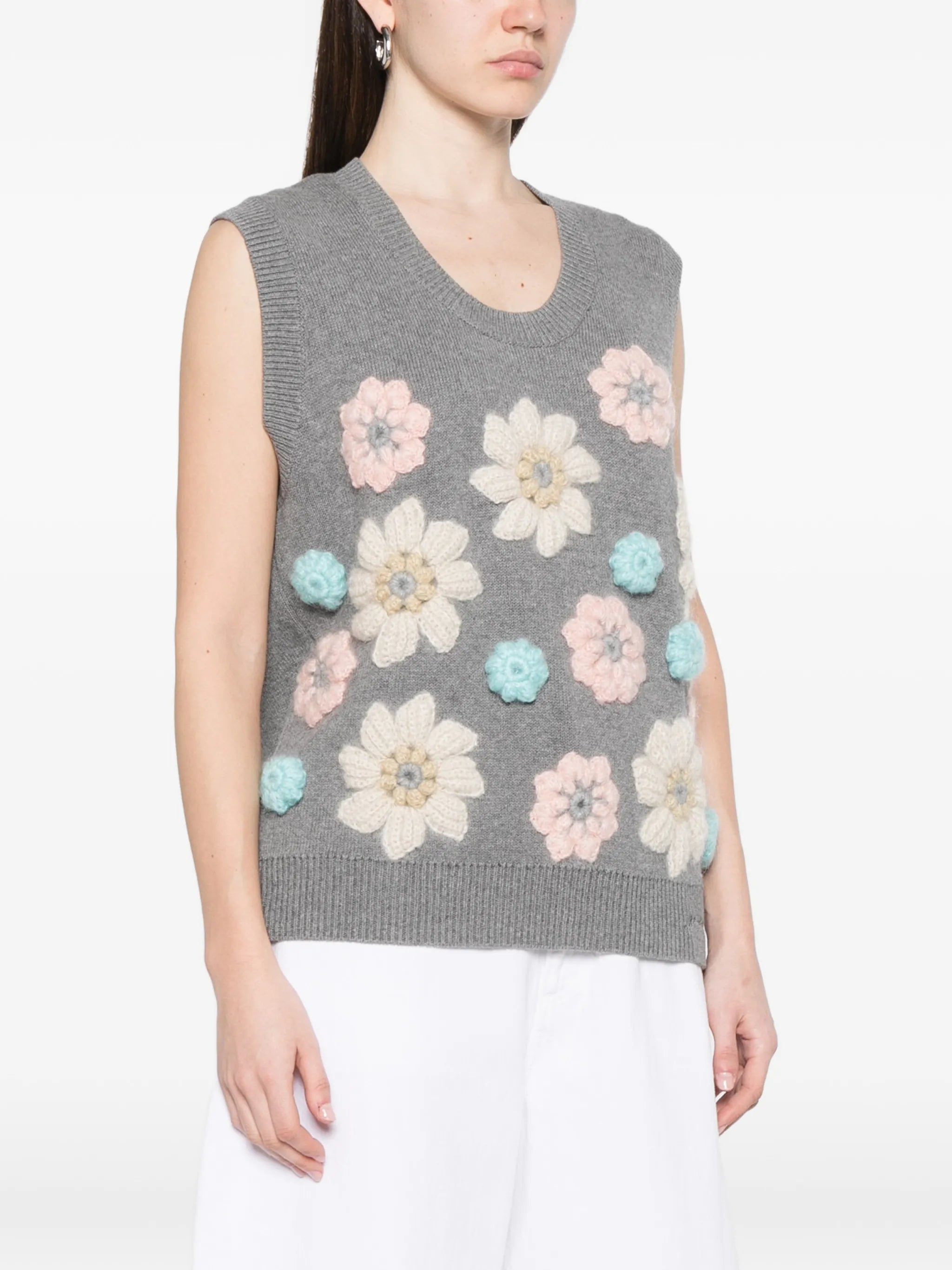 vest in cashmere mix
