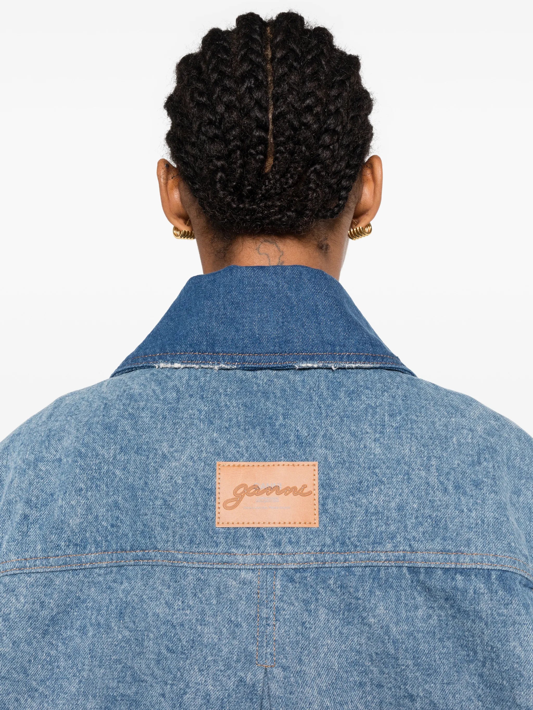 buttoned distressed jacket