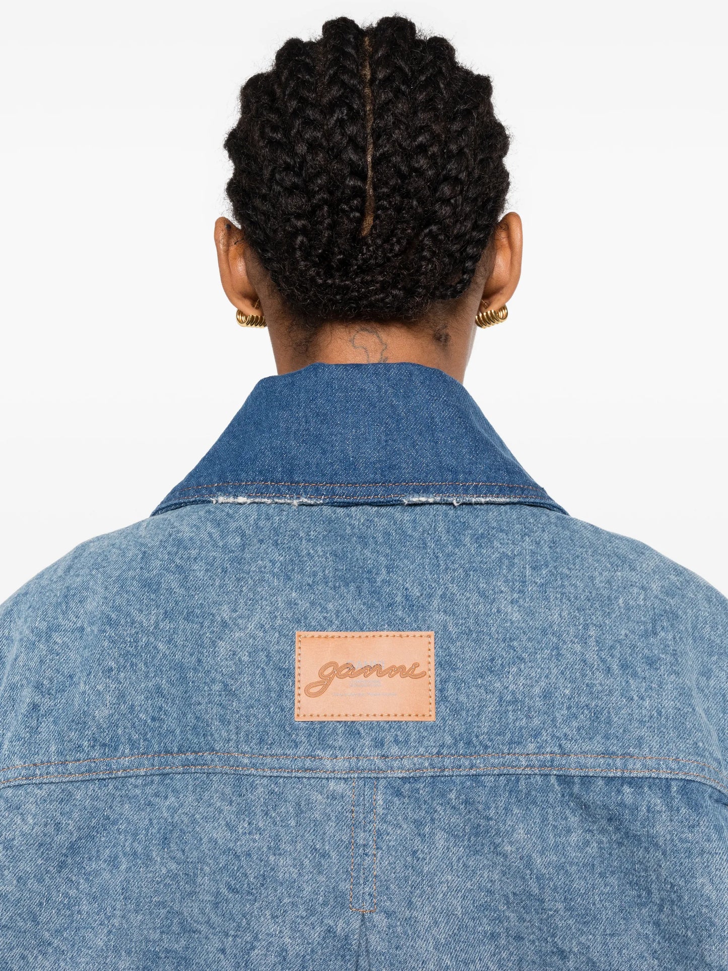 buttoned distressed jacket