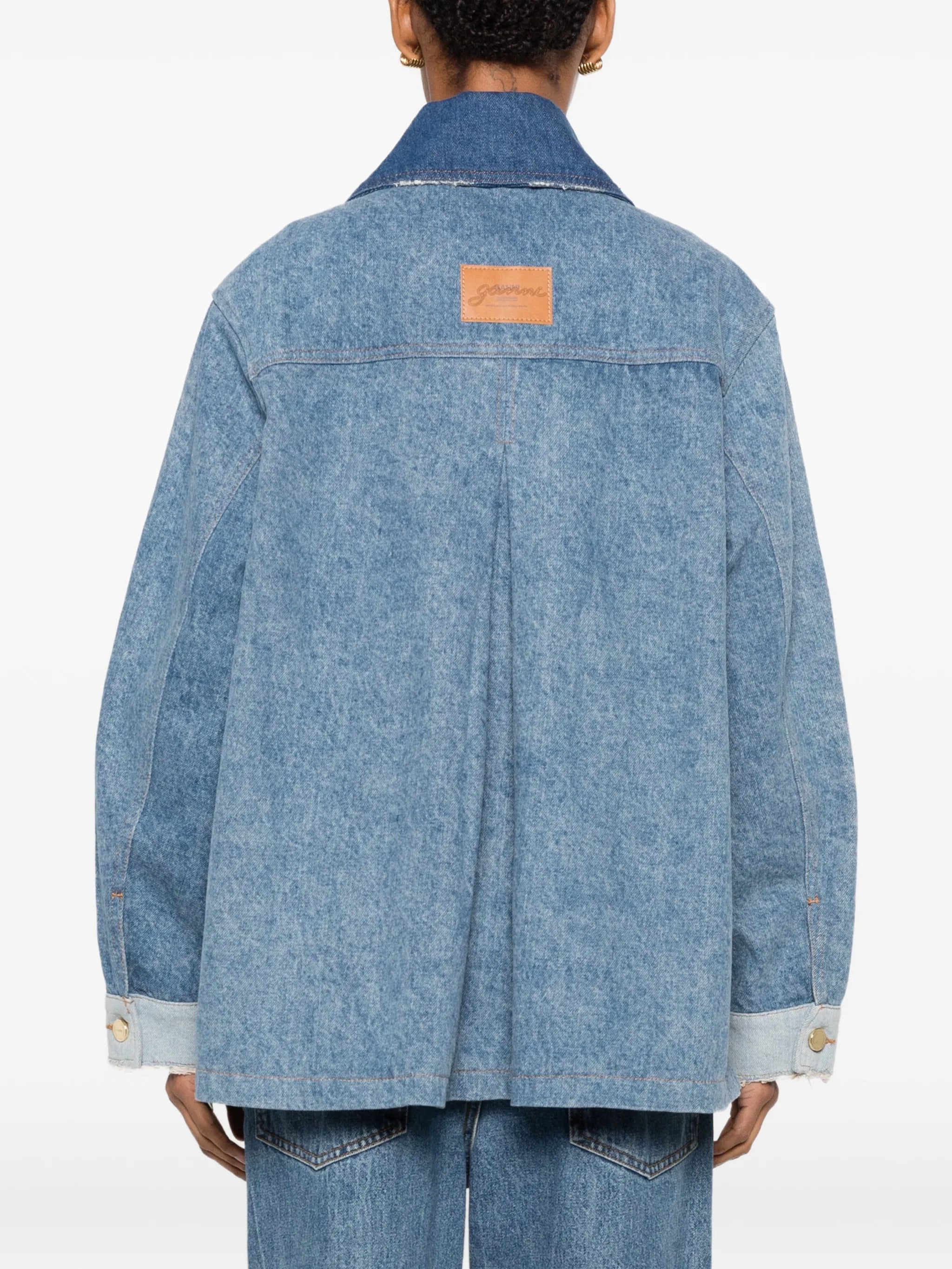 buttoned distressed jacket