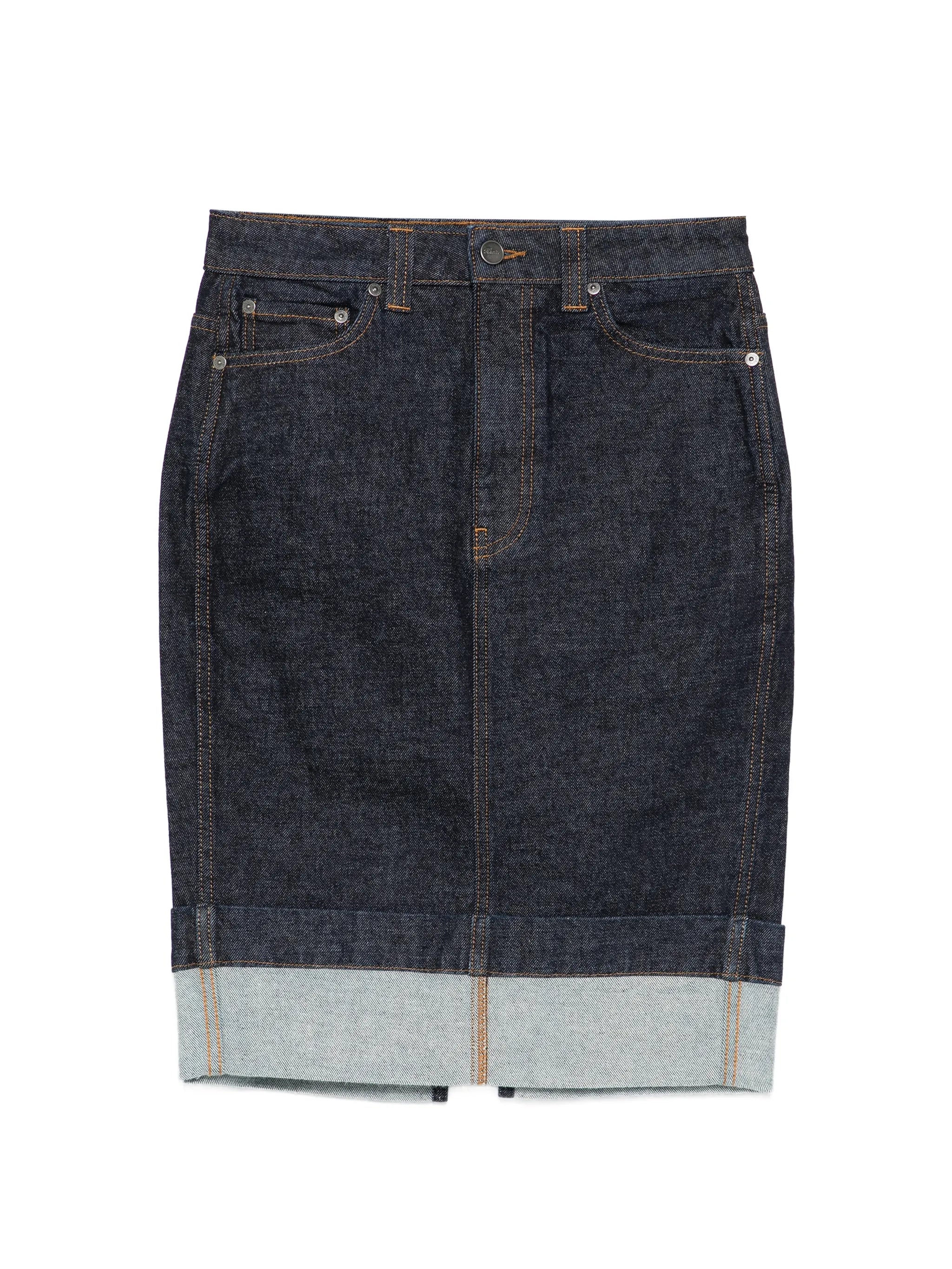 Kendra cuffed midi skirt
