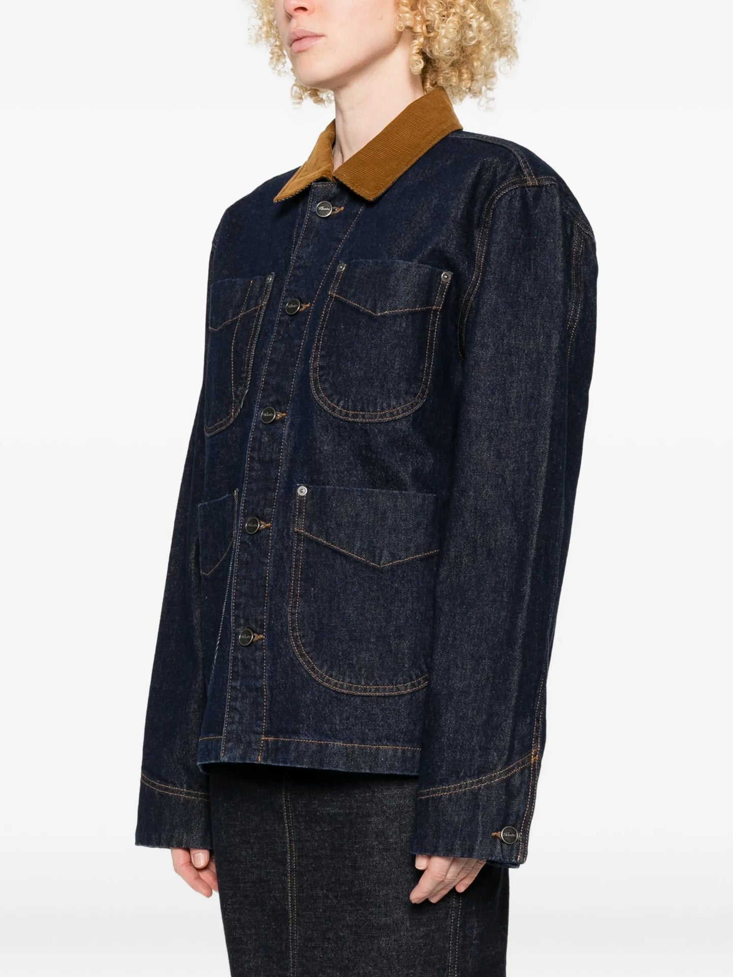 Wyatt corduroy-collar denim jacket