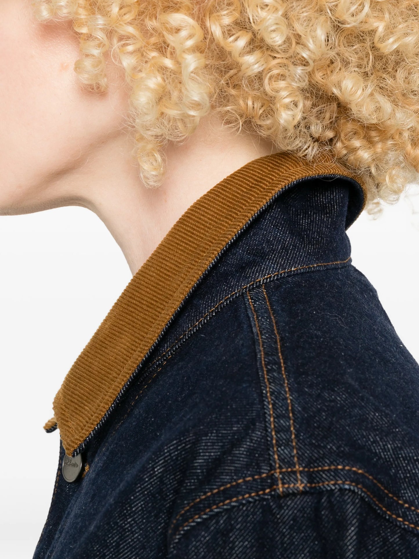 Wyatt corduroy-collar denim jacket