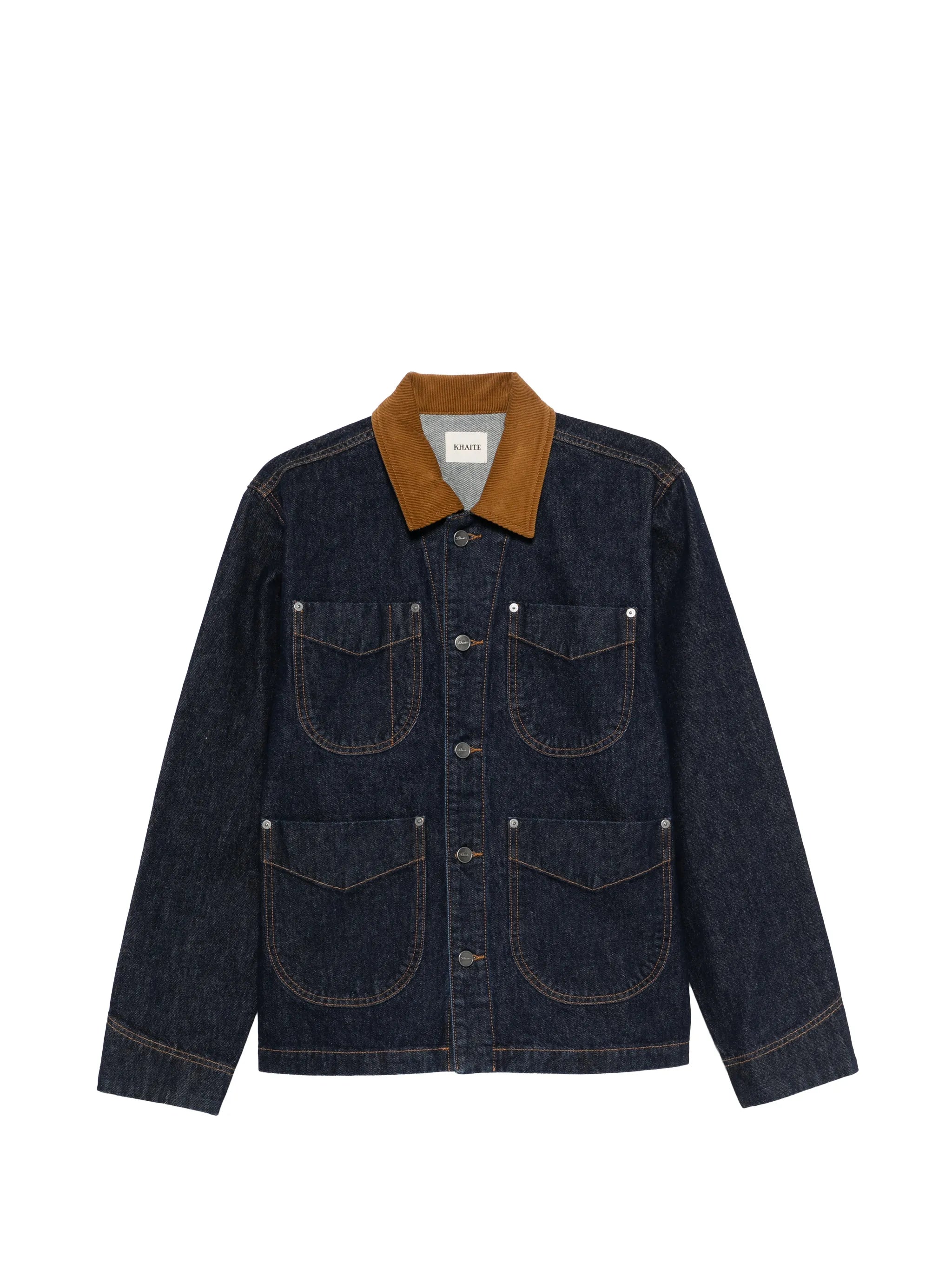 Wyatt corduroy-collar denim jacket