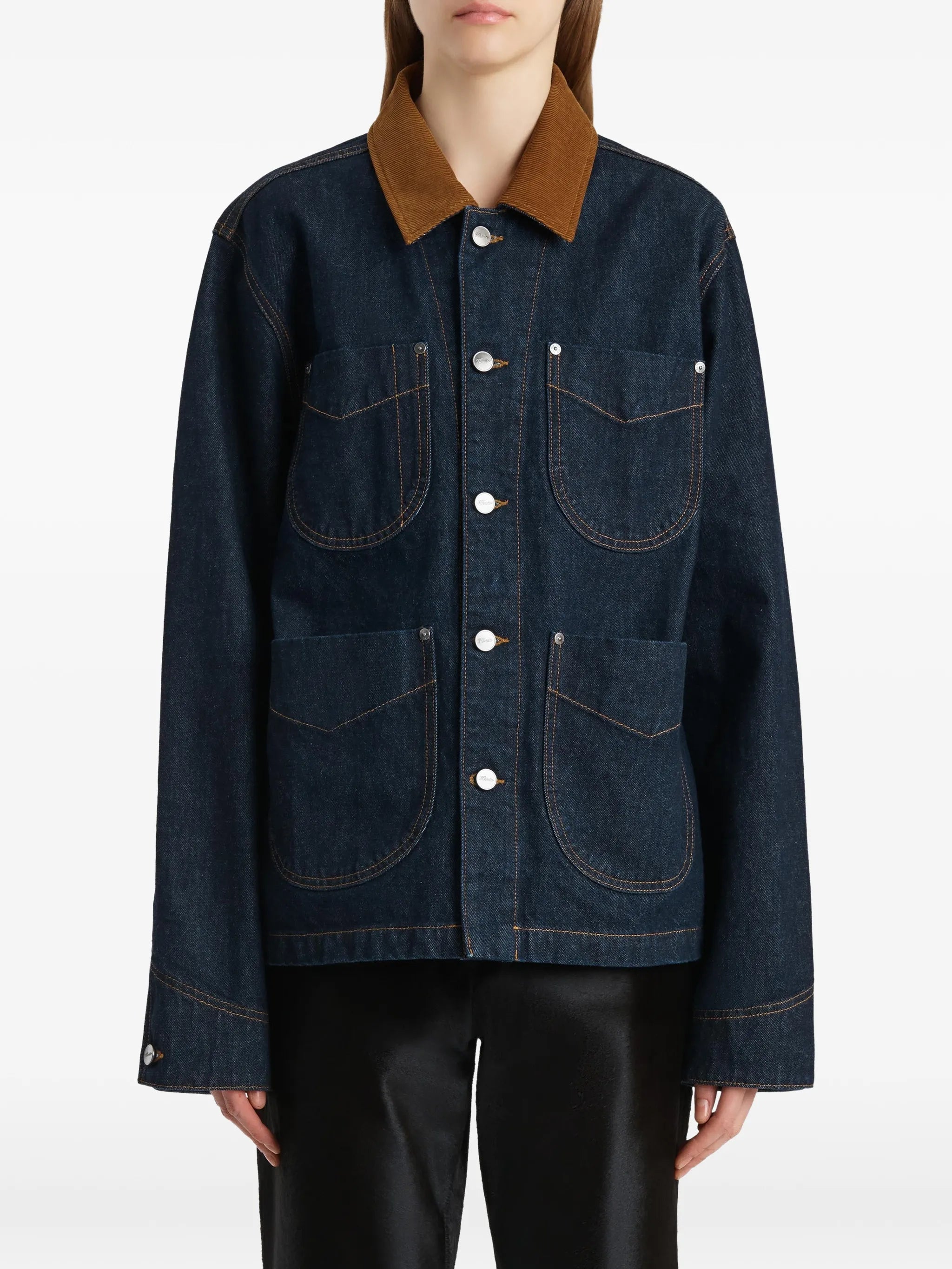 Wyatt corduroy-collar denim jacket