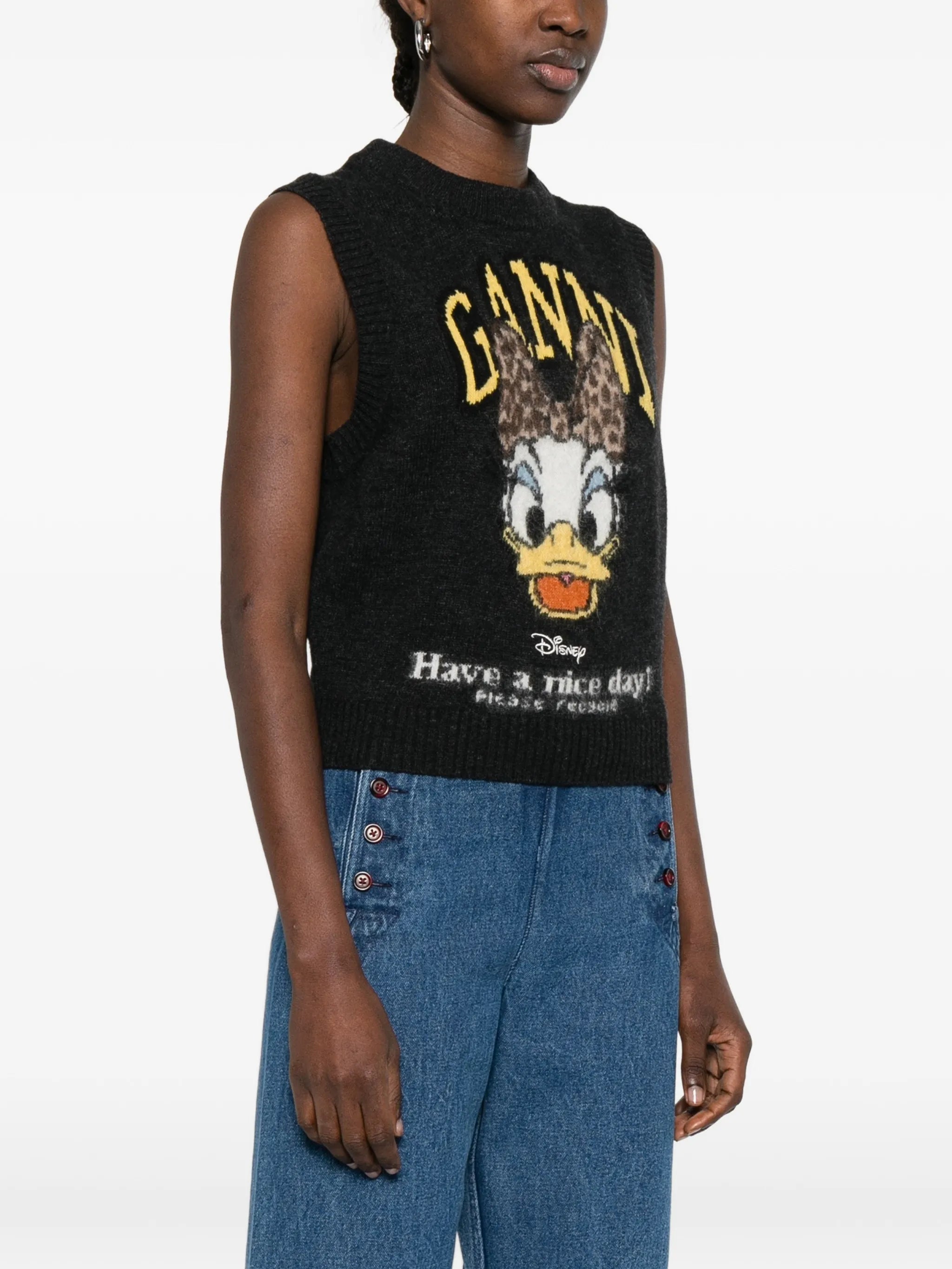 x Disney graphic wool vest