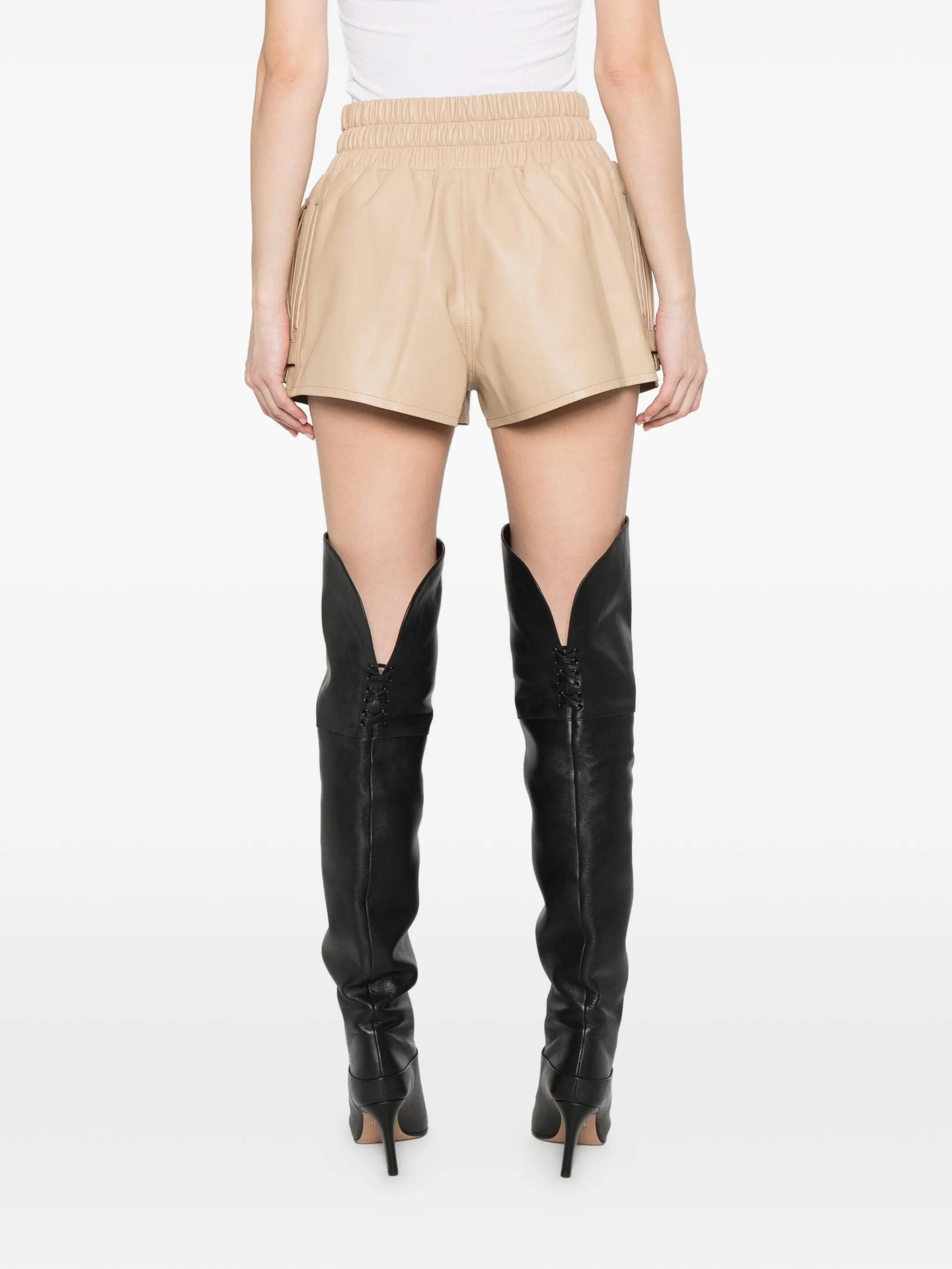 leather shorts