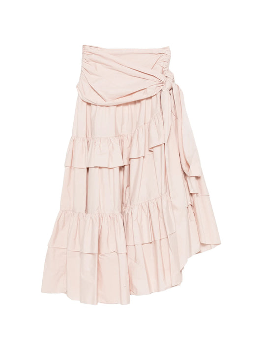 ruffled tiered maxi skirt