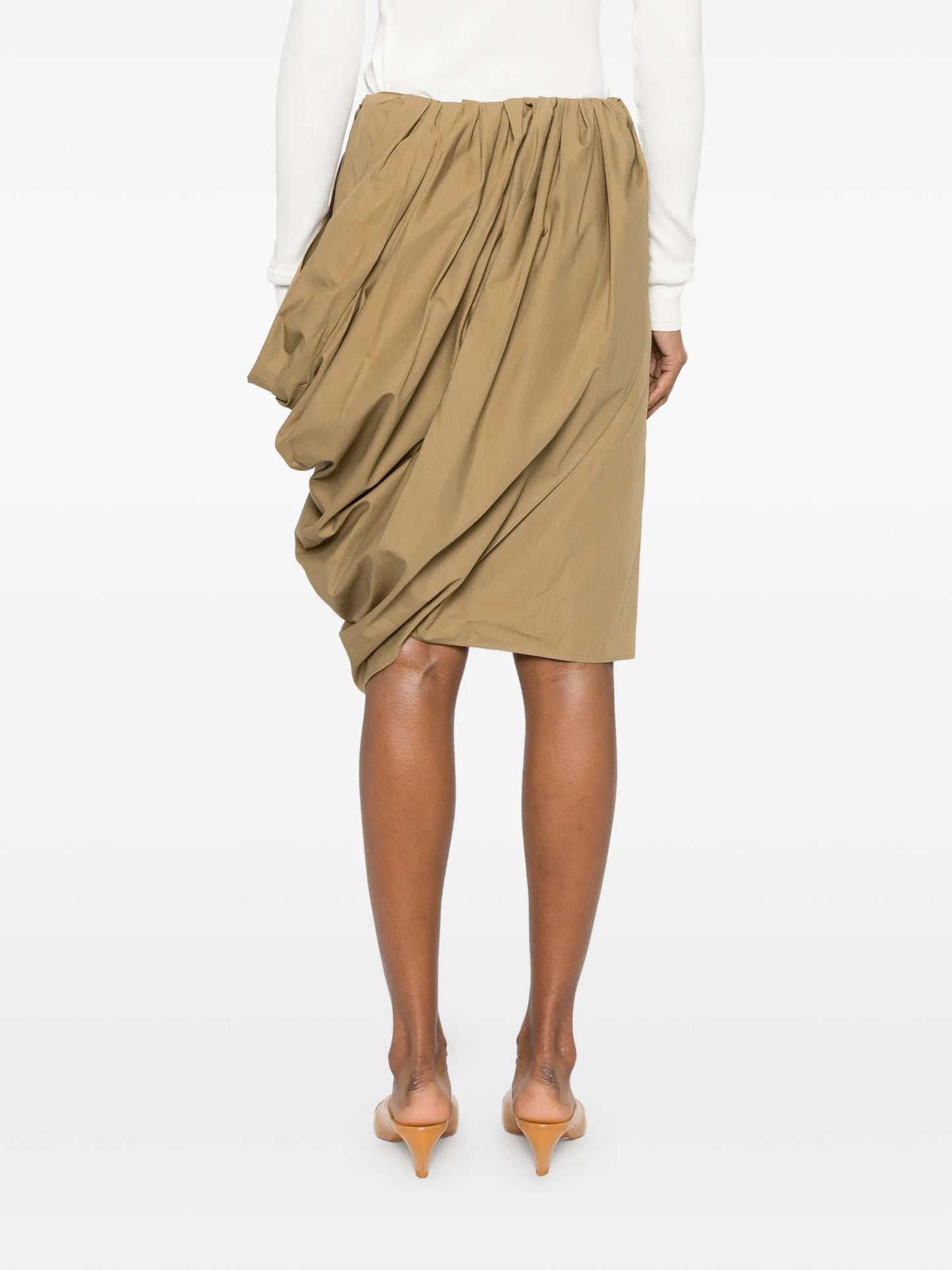 draped pleated skirt