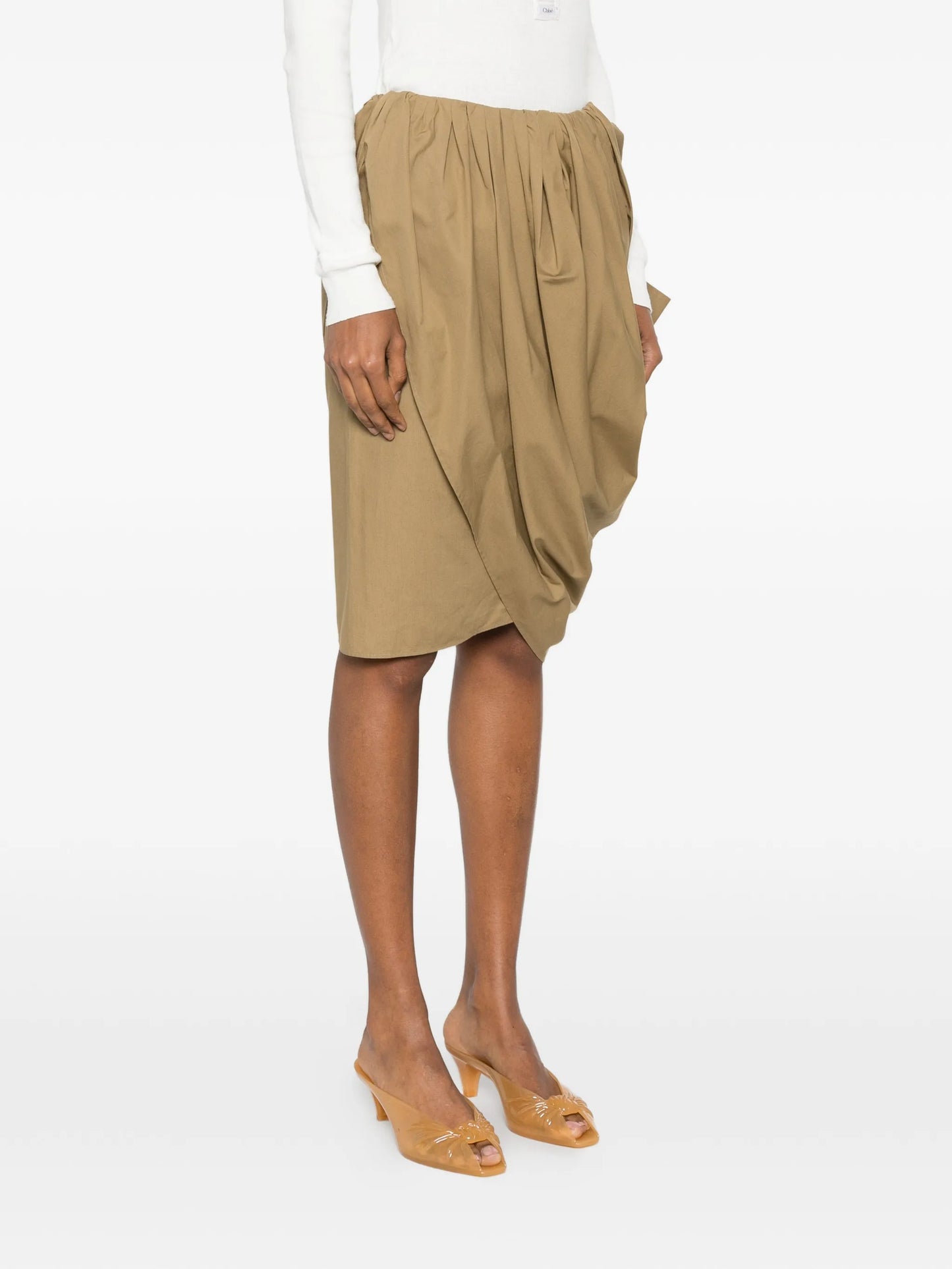 draped pleated skirt