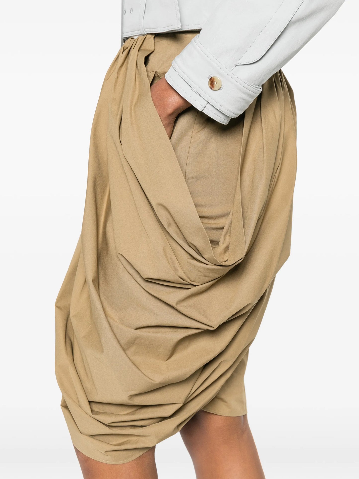 draped pleated skirt