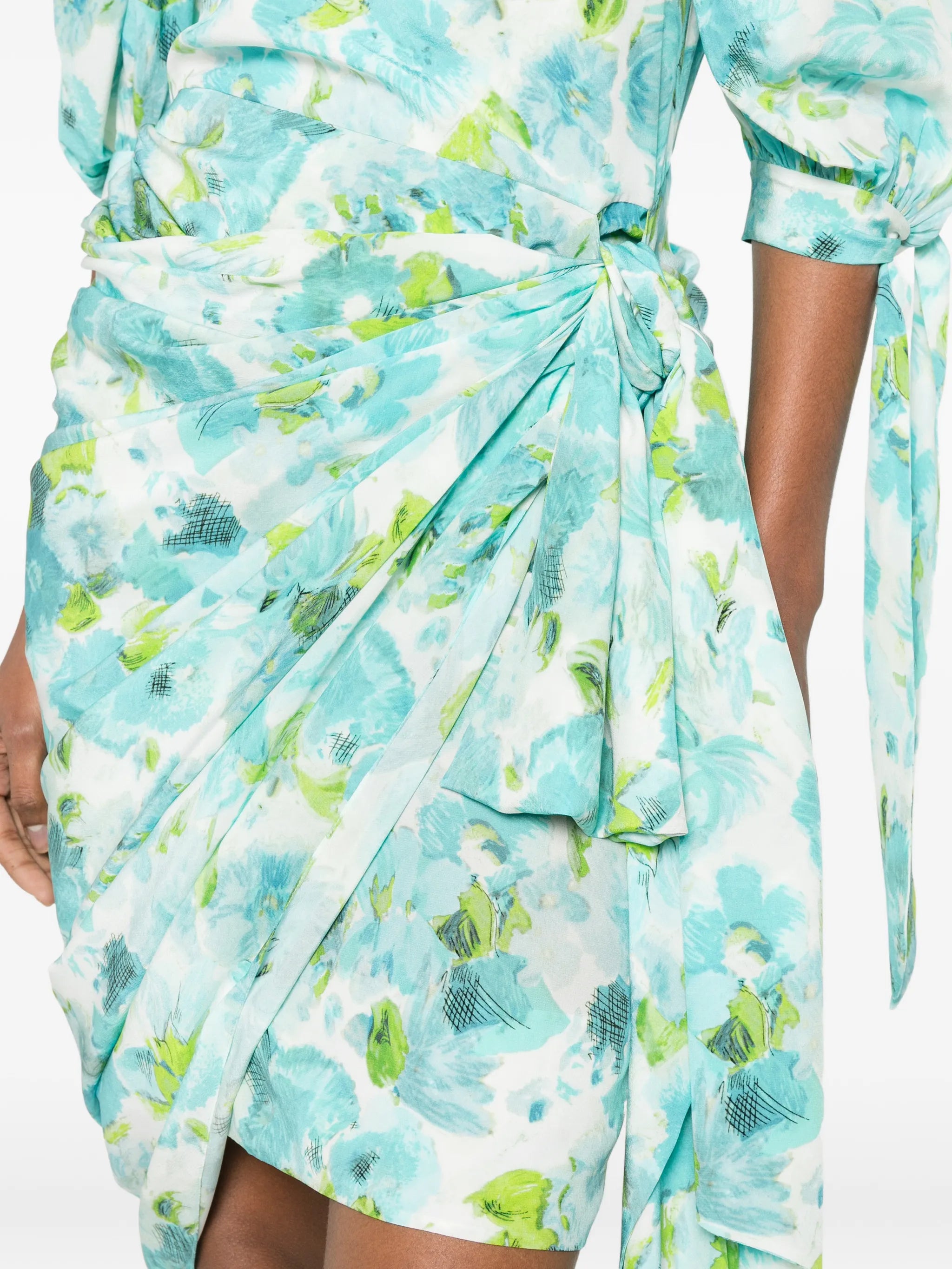 floral-print asymmetric midi dress