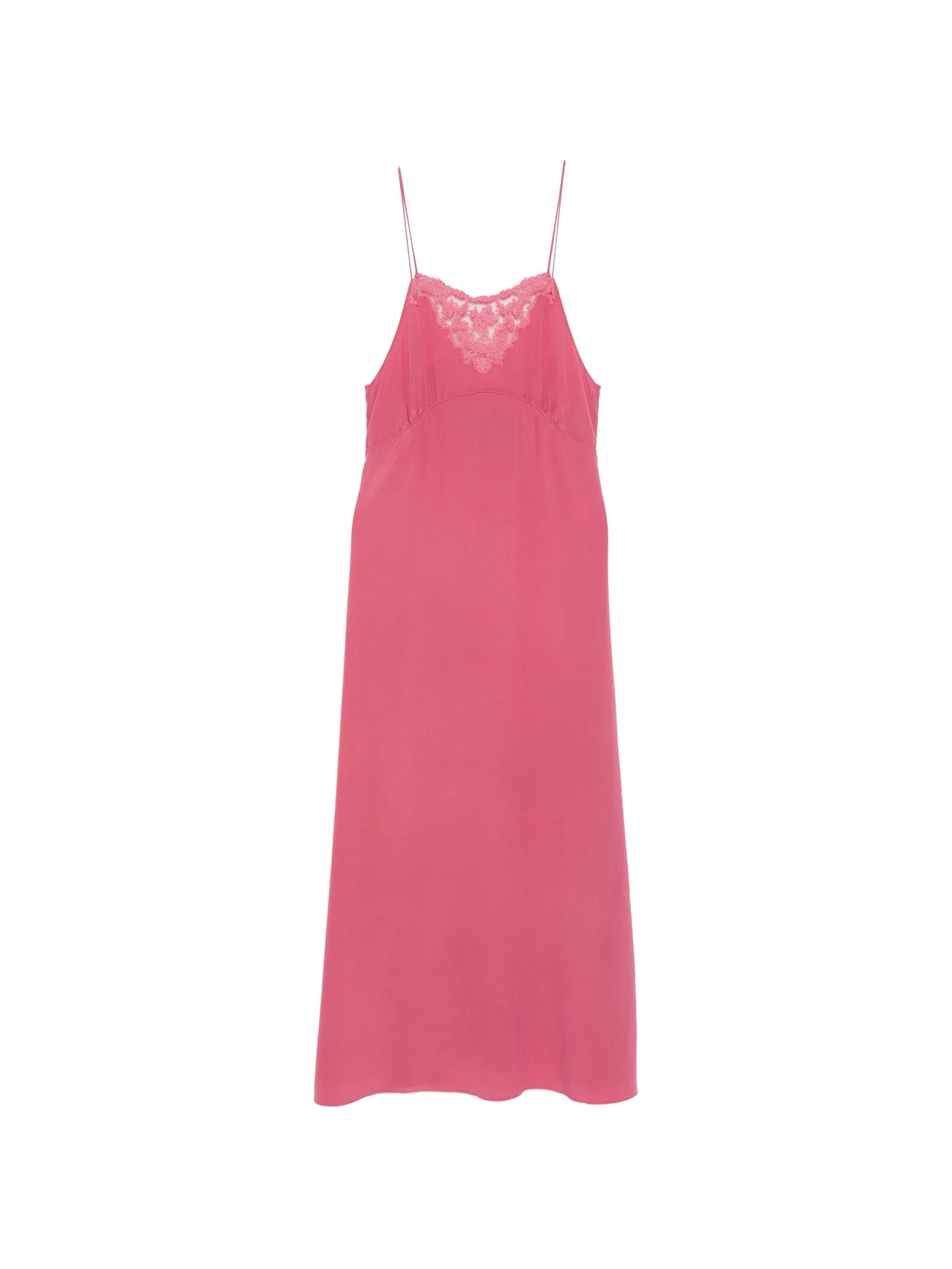lace-detail midi dress