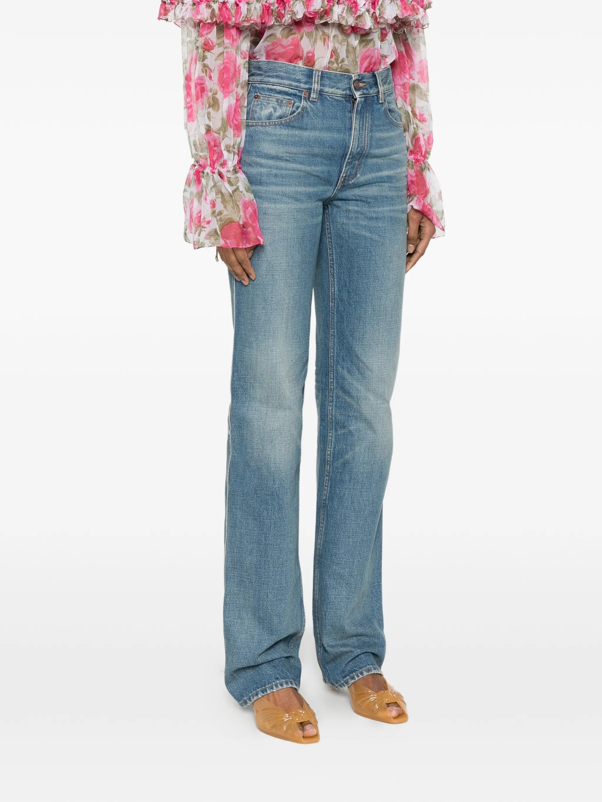 pocket logo-patch jeans