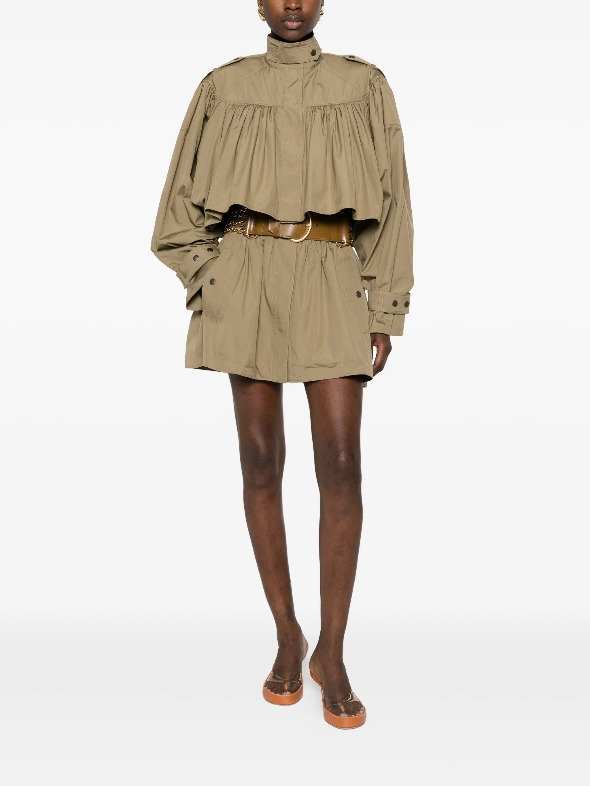 gathered-detail coat