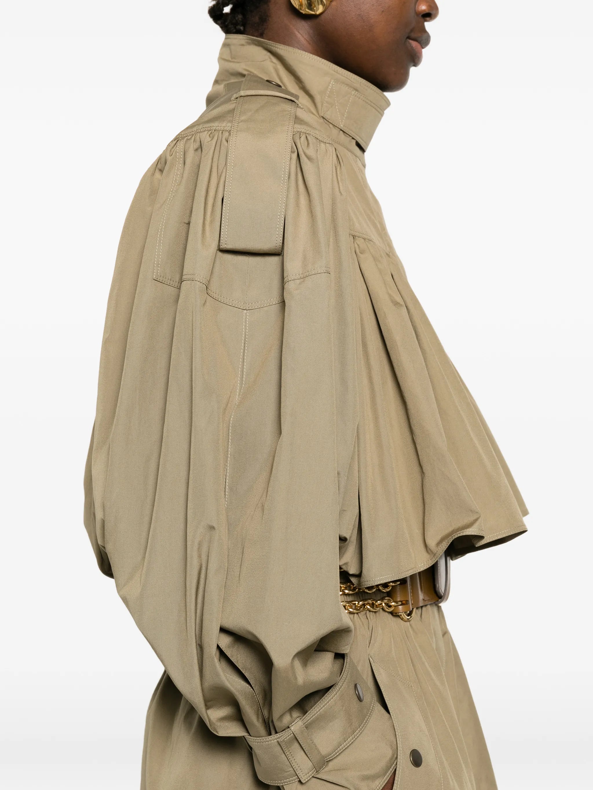 gathered-detail coat