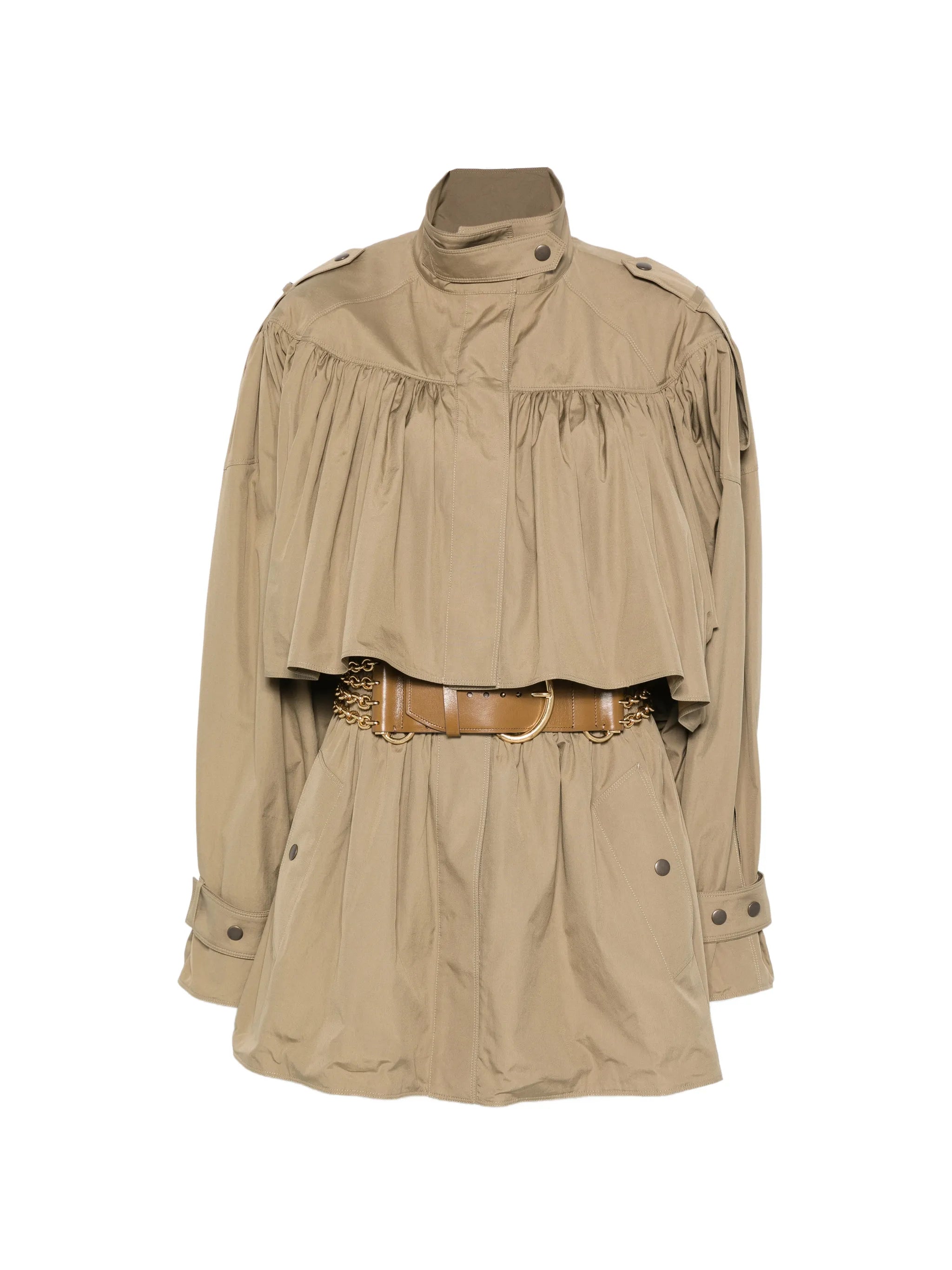 gathered-detail coat
