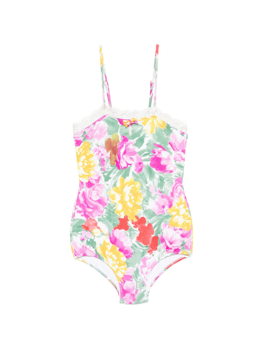 floral-print swimsuit