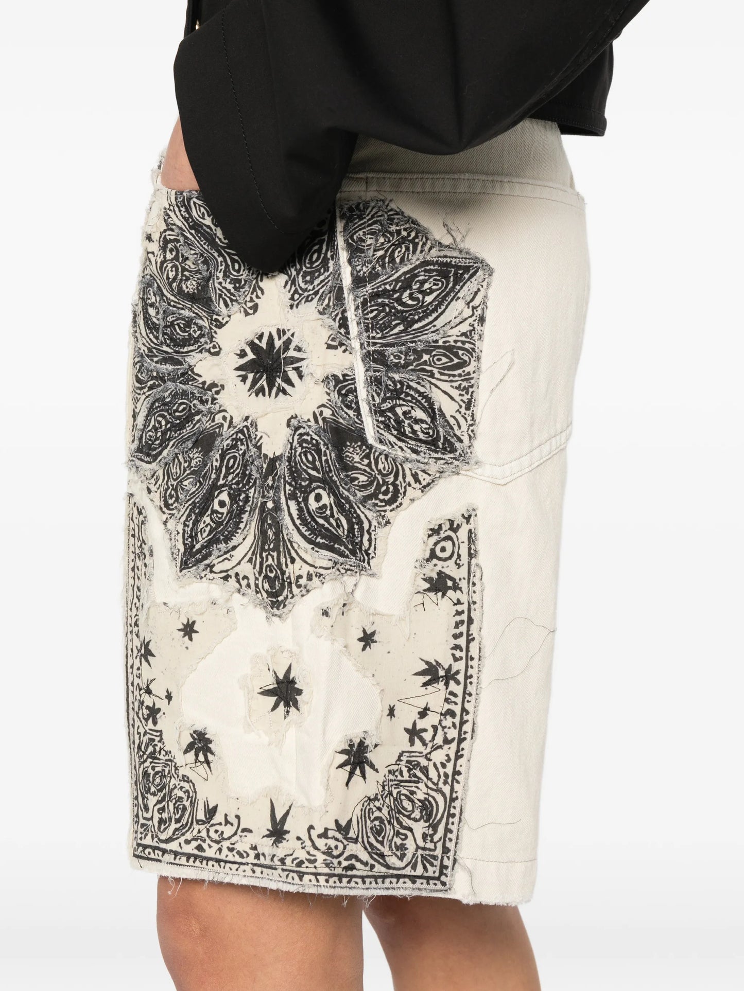 bandana relaxed shorts