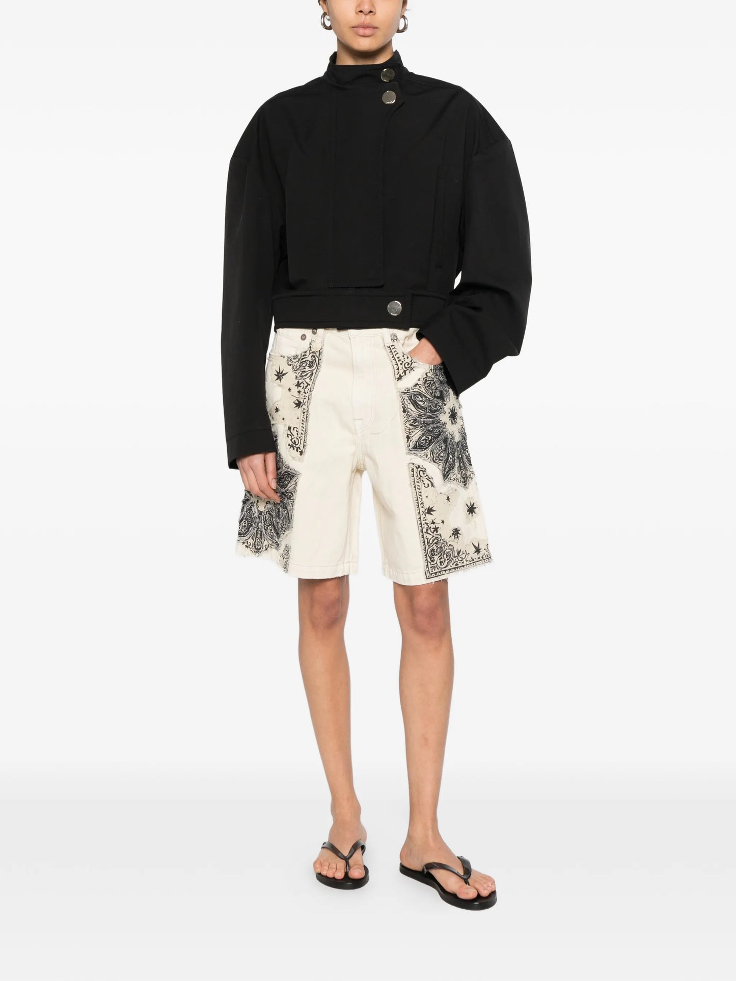 bandana relaxed shorts