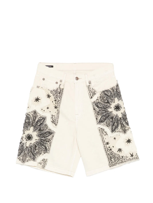 bandana relaxed shorts