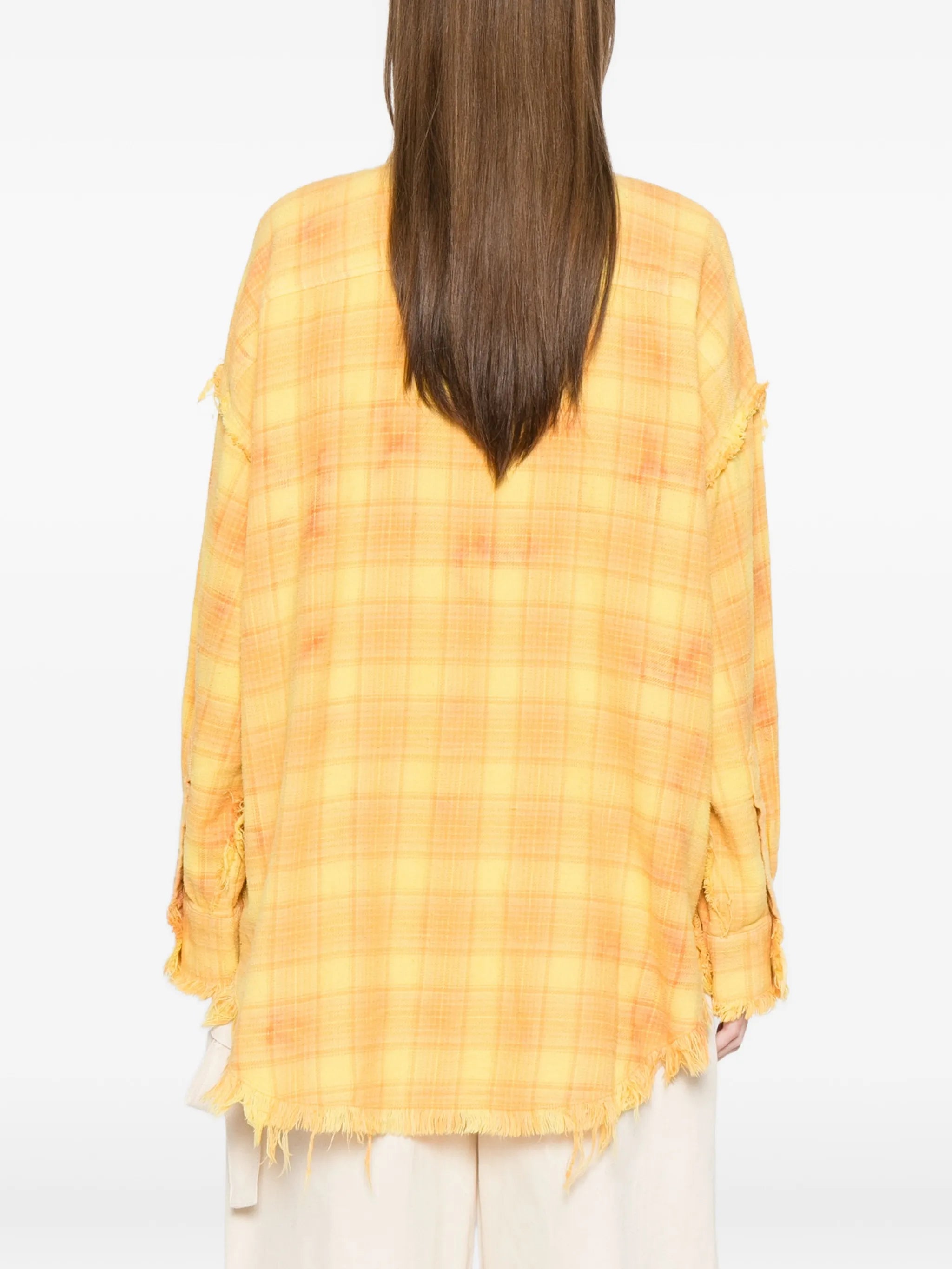 shredded seam drop shirt