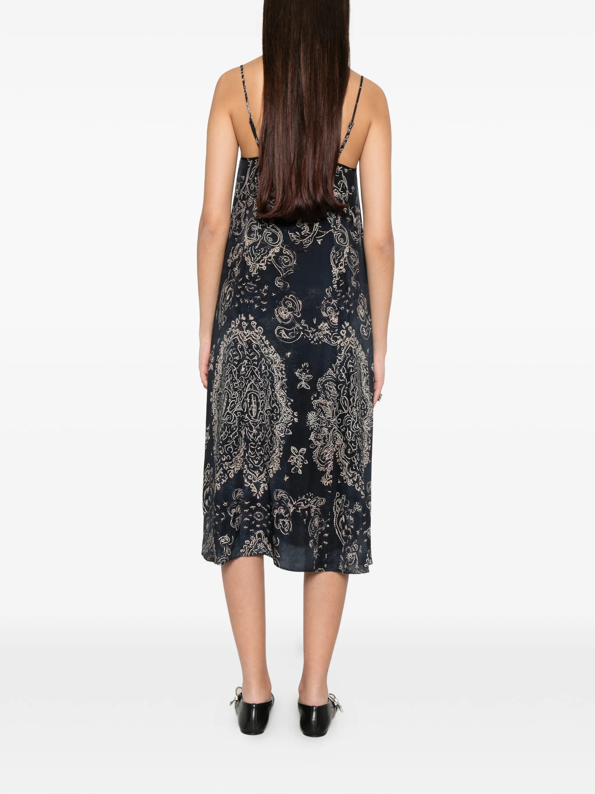 medallion-print midi dress