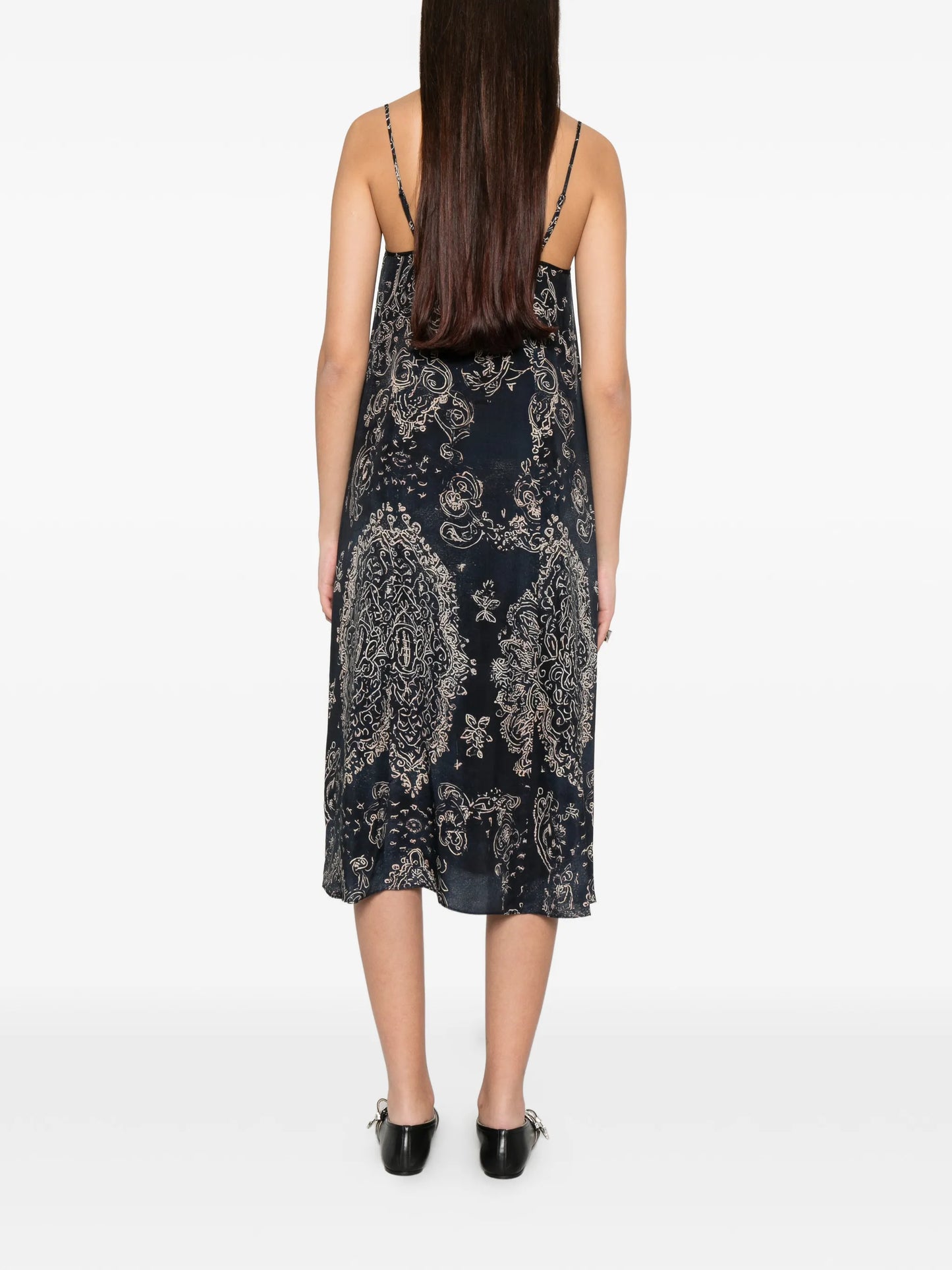 medallion-print midi dress