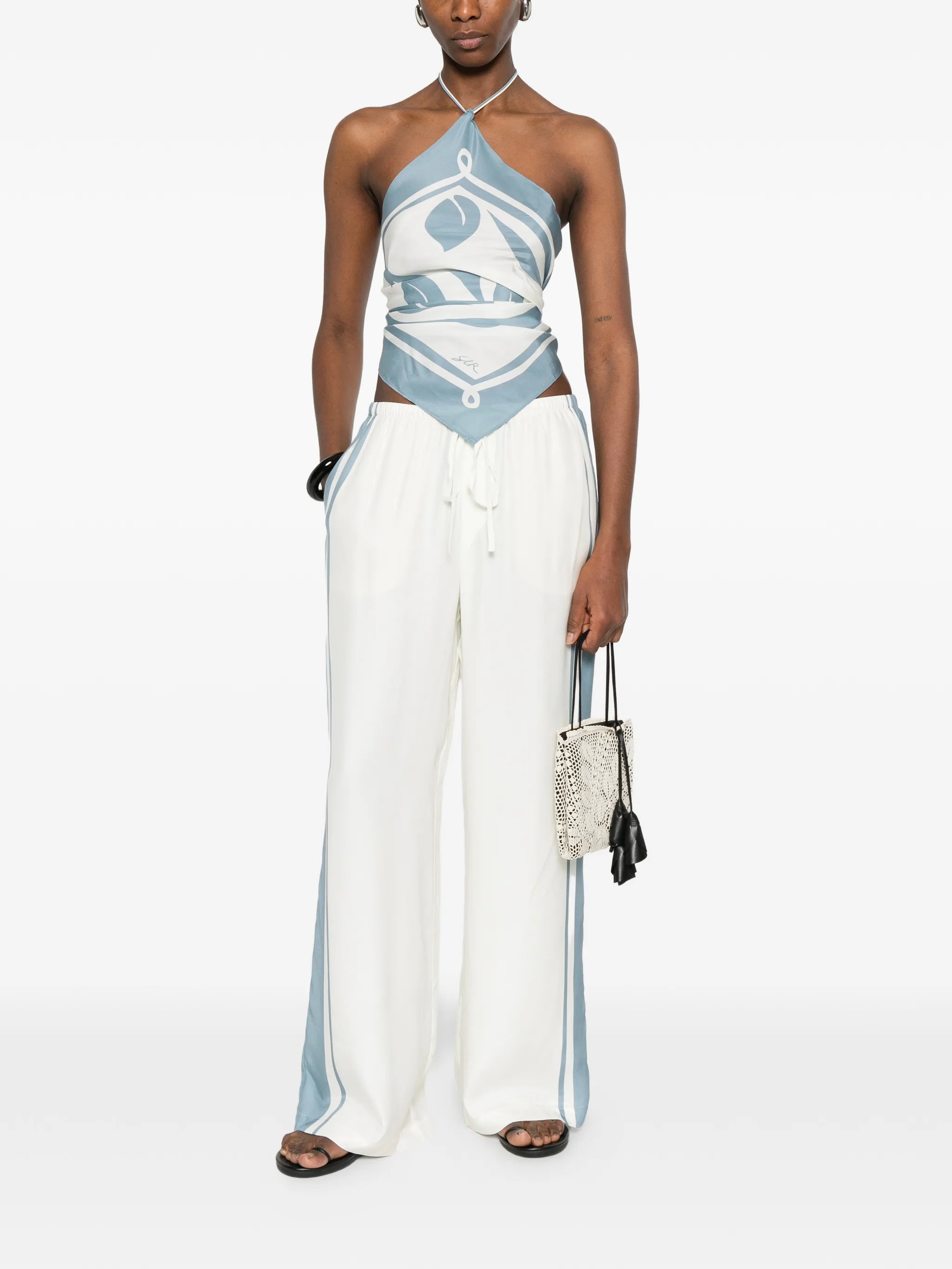 Lilou printed scarf top