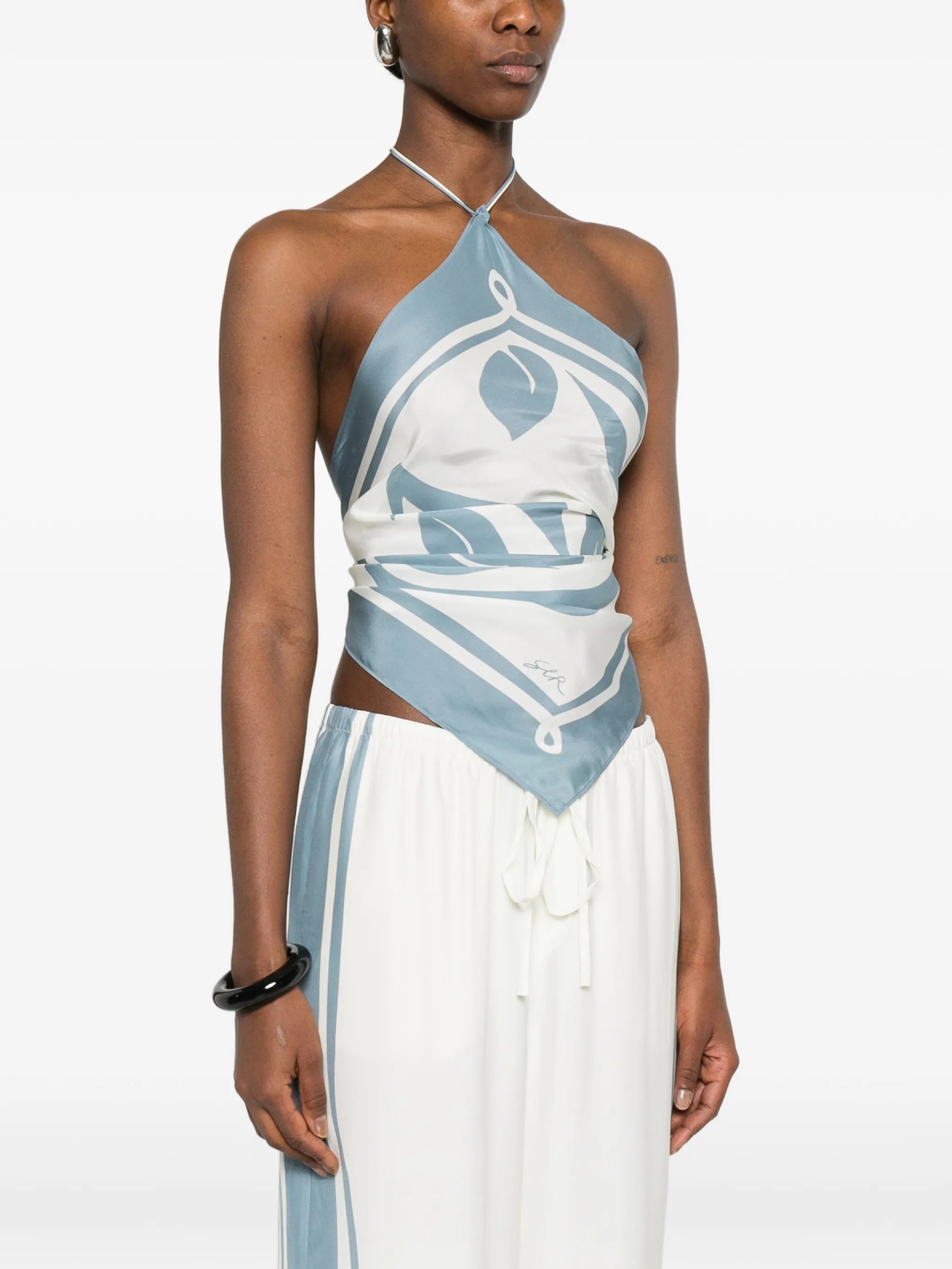 Lilou printed scarf top