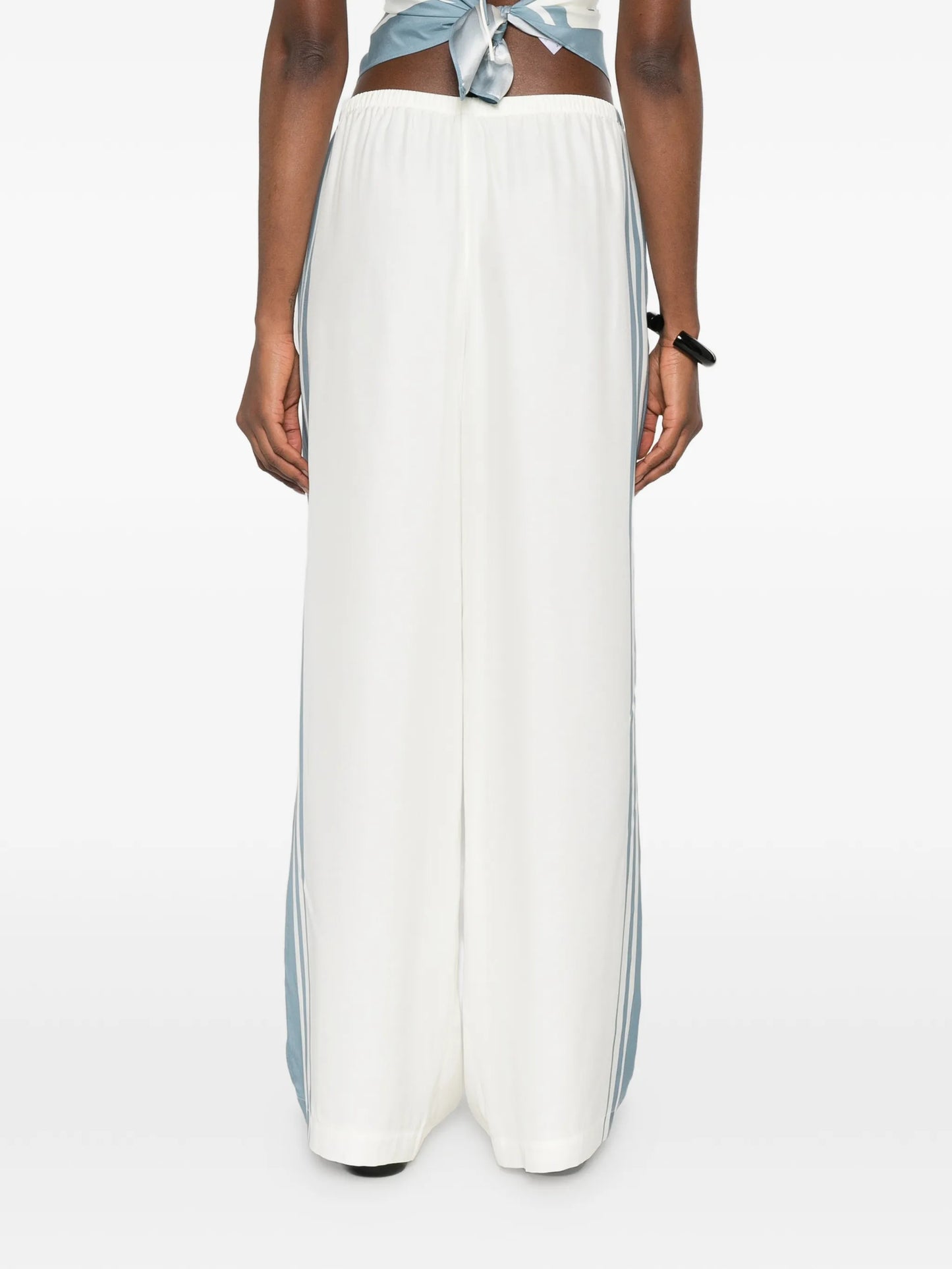 drawstring stripe trousers