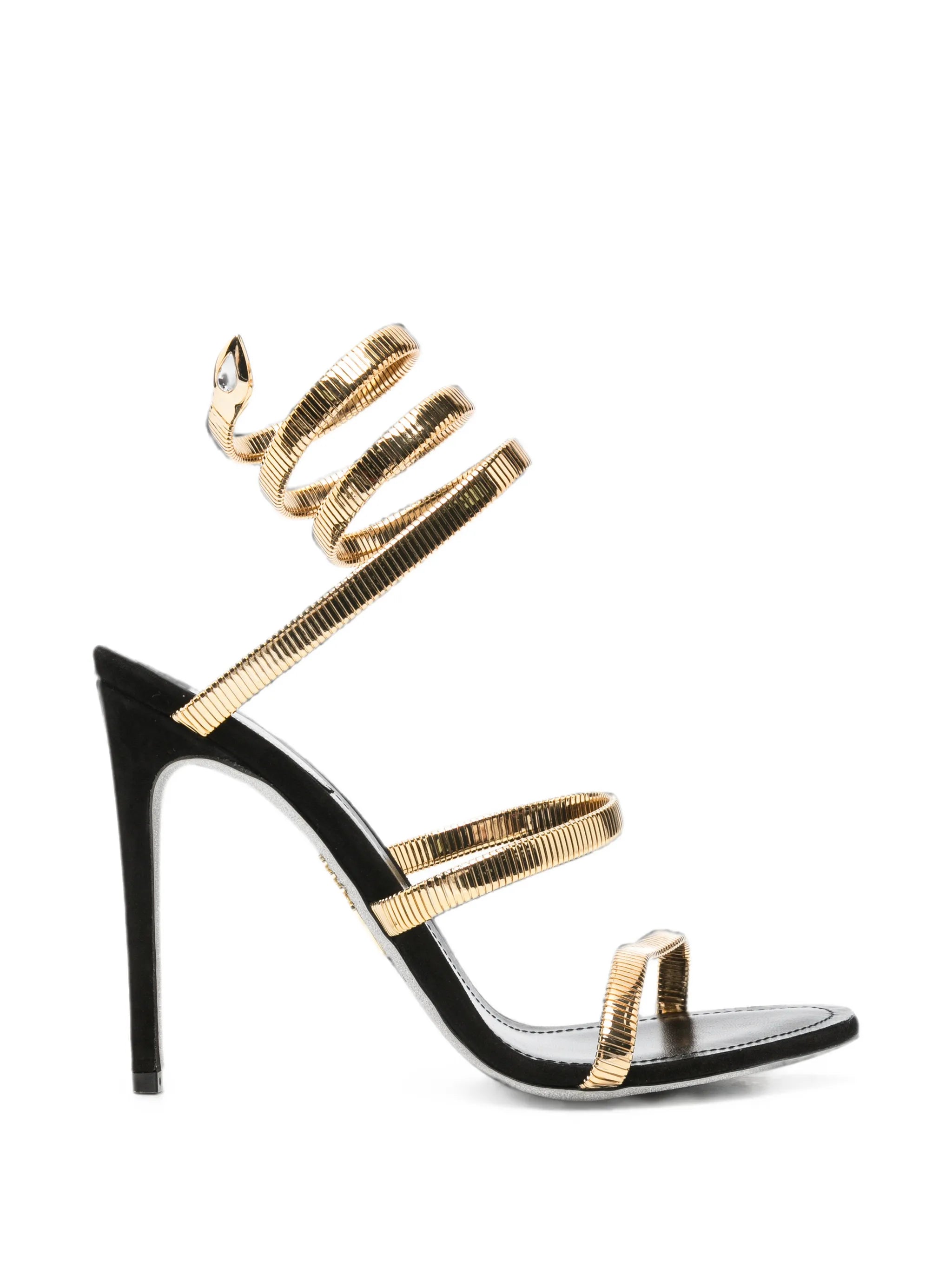 Juniper black and gold sandals