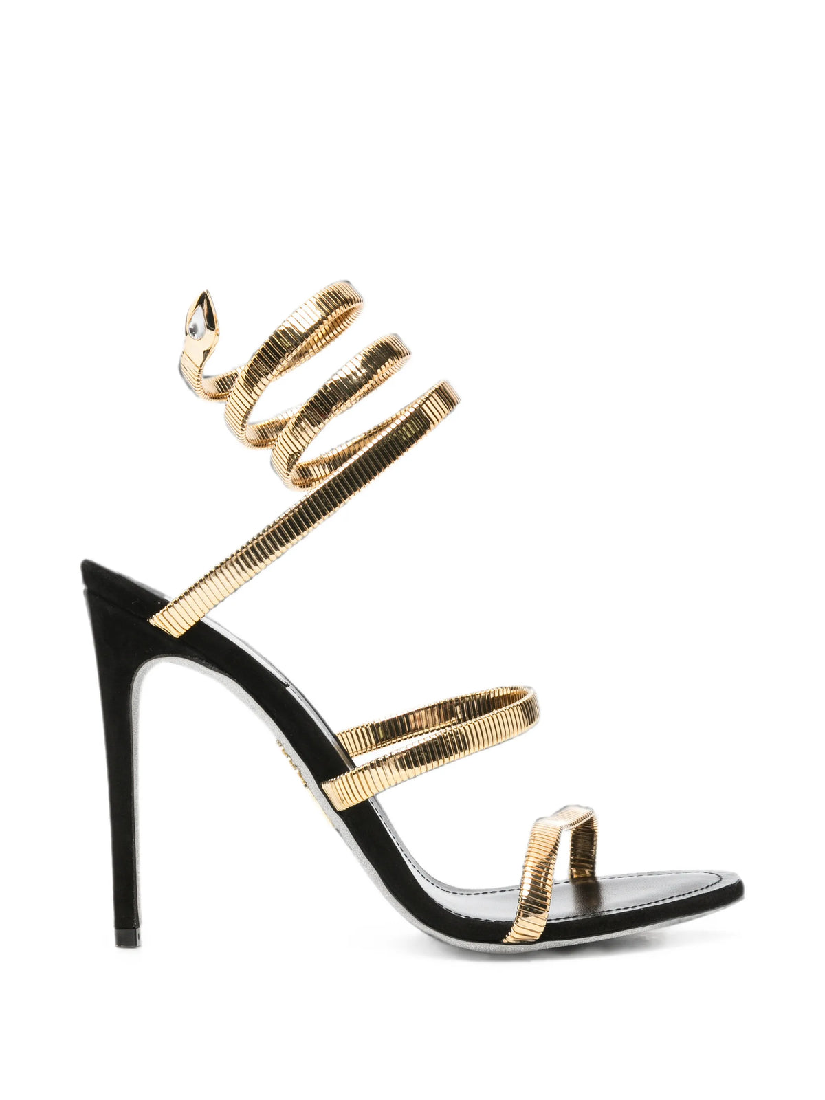 Juniper black and gold sandals