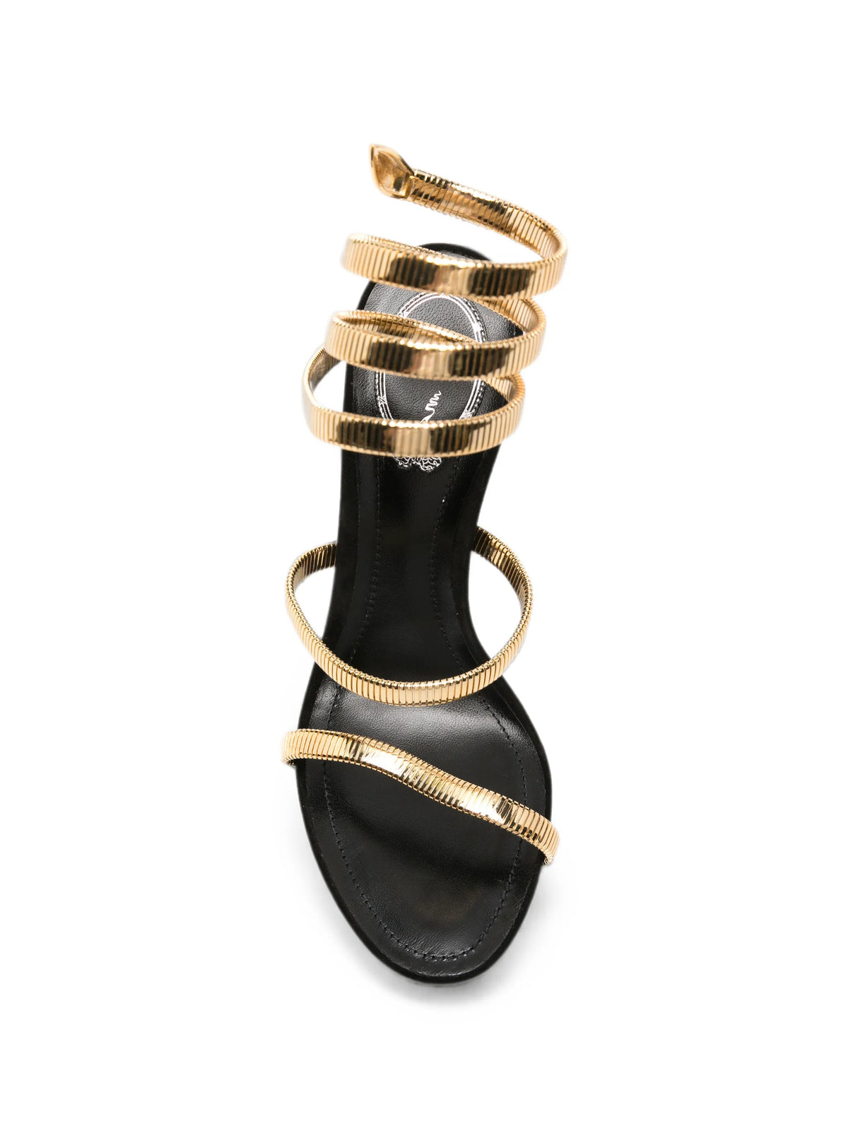Juniper black and gold sandals