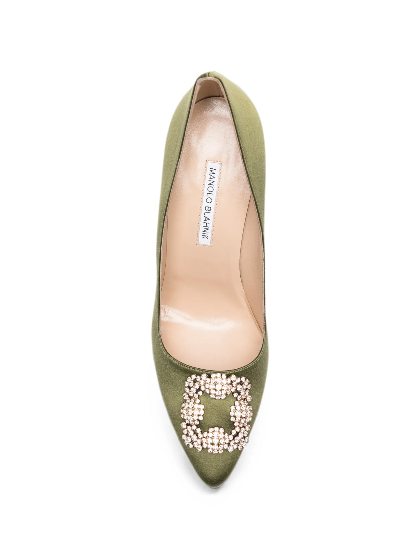 Hangisi crystal-buckle pumps