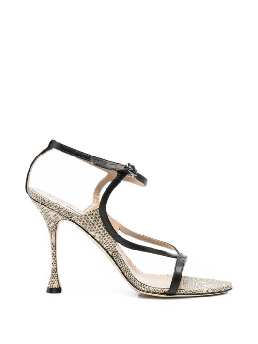 Tibula snakeskin-effect sandals