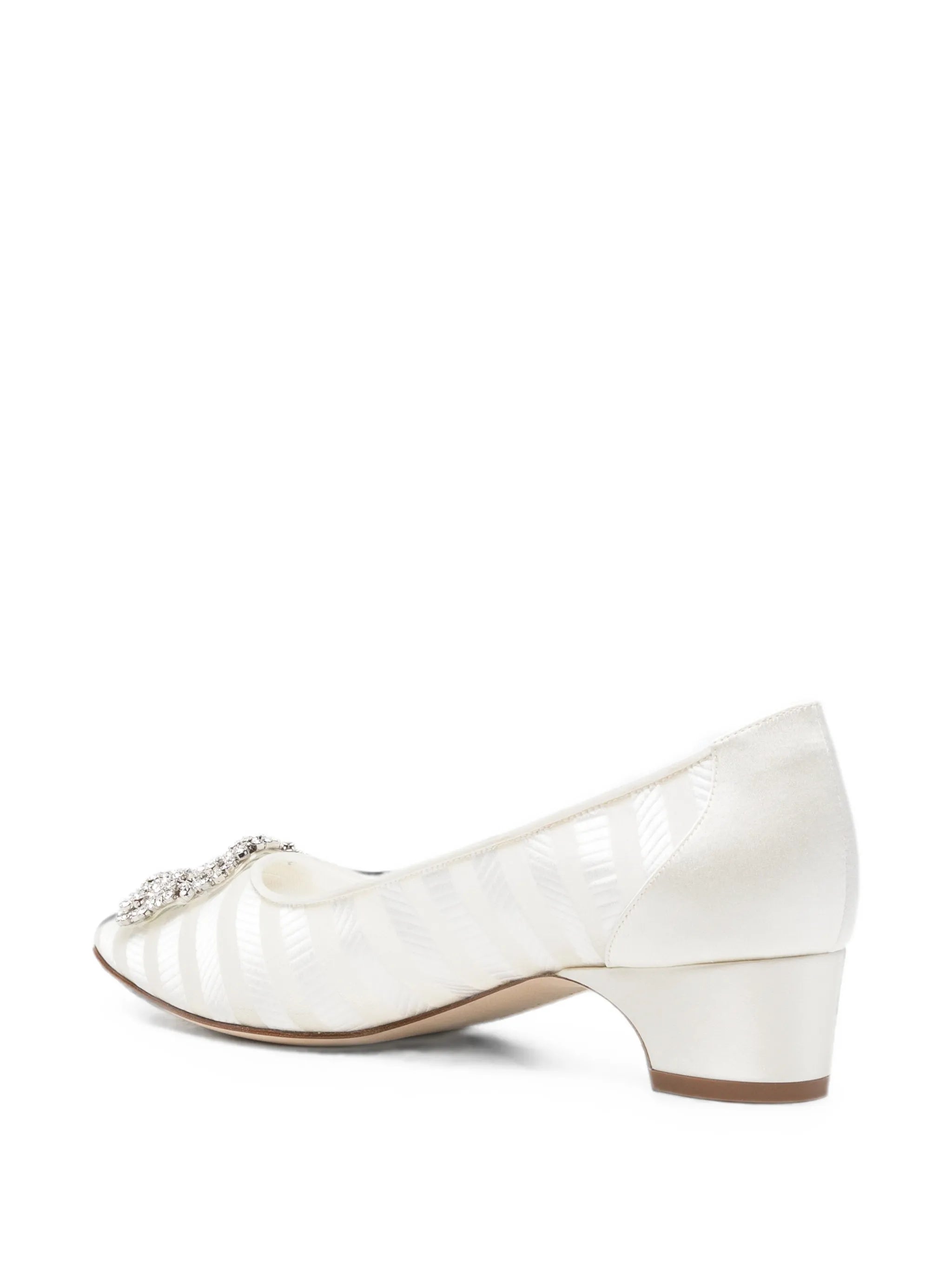 Hangisi crystal-buckle pumps
