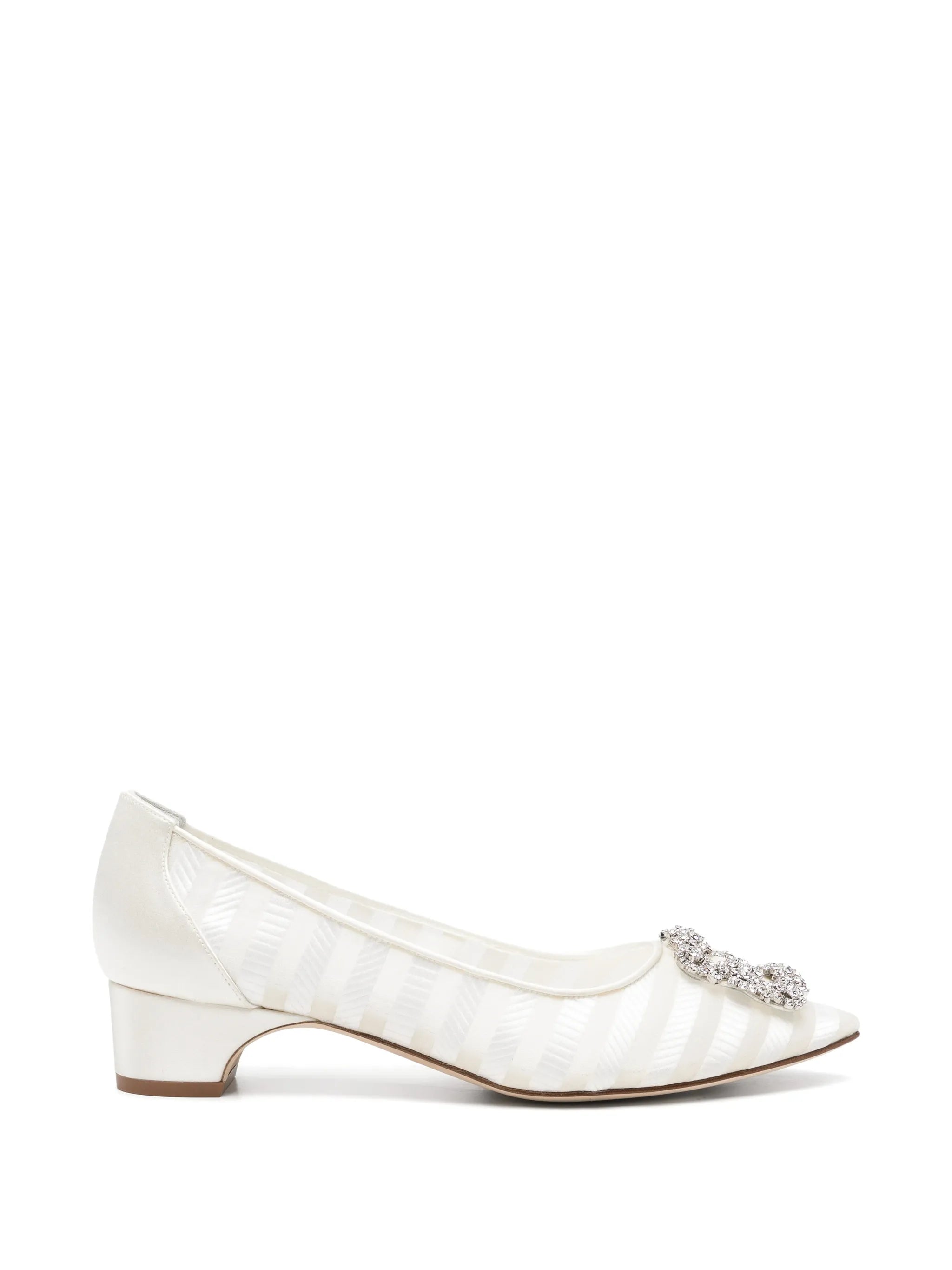 Hangisi crystal-buckle pumps