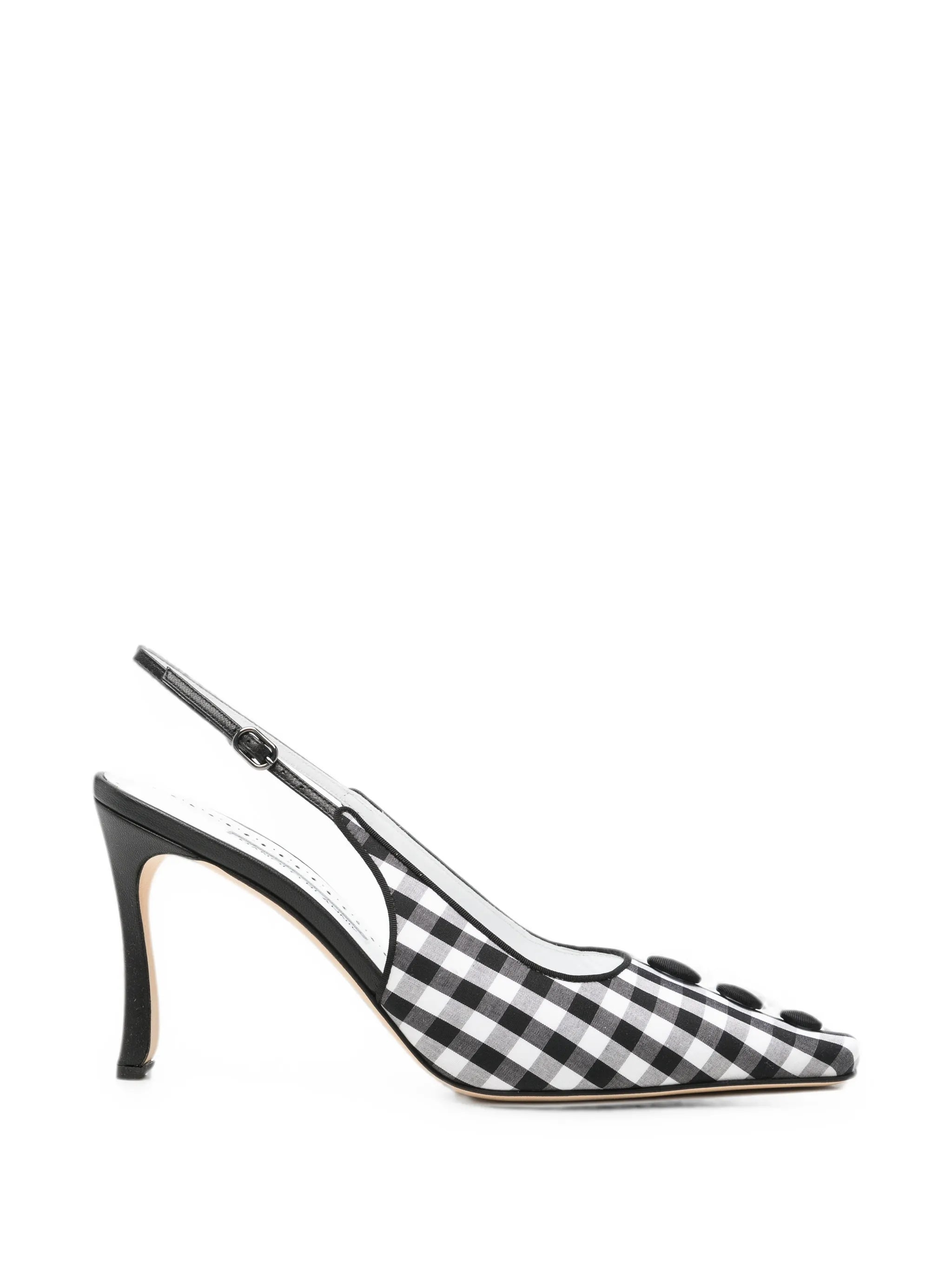 Alexa check-pattern heeled pumps