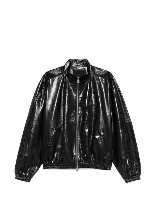 zip leather jacket