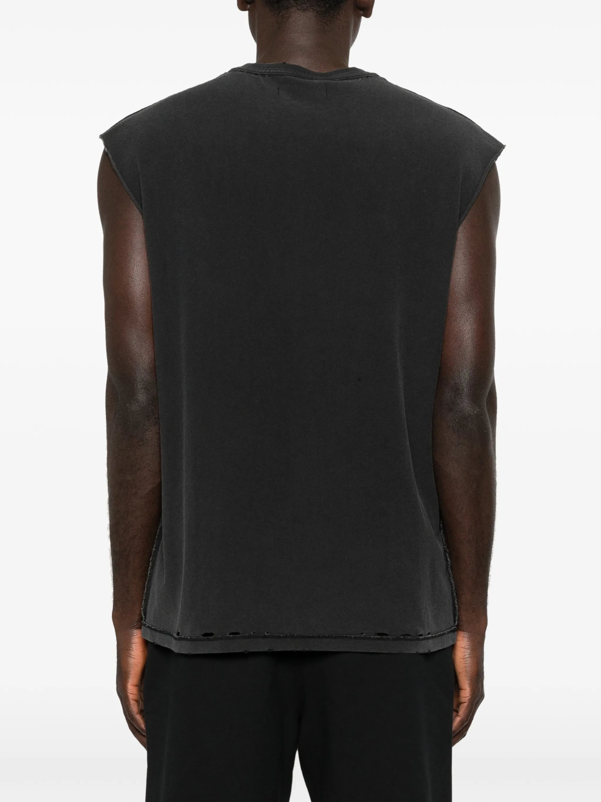 sequin-embellished textured tank top